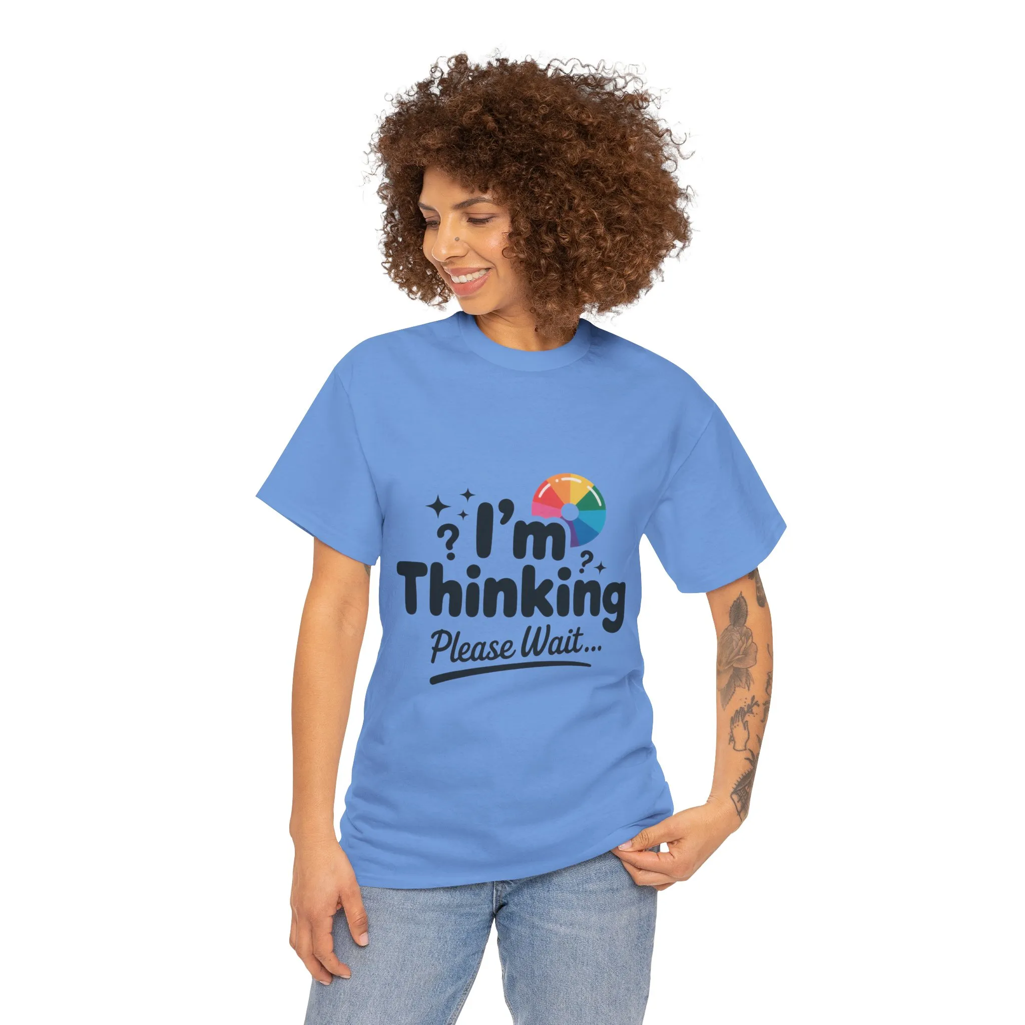 Funny - Im Thinking Please Wait - T-Shirt for Women, Cute Geeky Gift for Introverts, Programmers, Designers, Fun Humor Shirt - Image 14