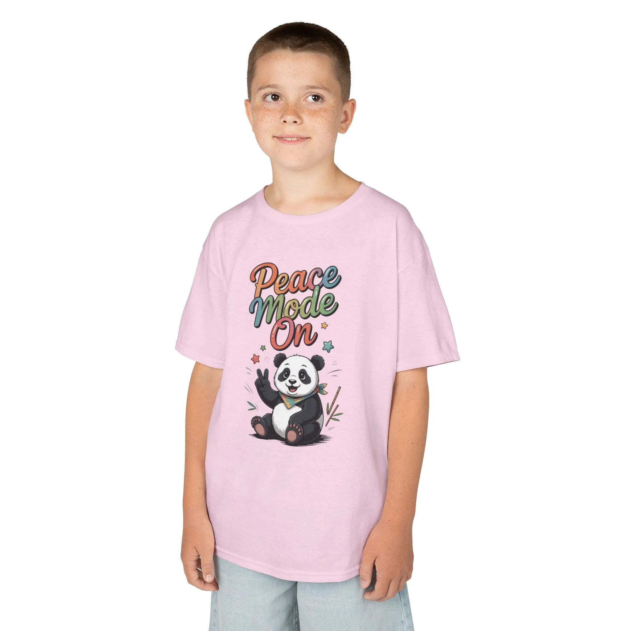 Peace Mode On Kids Tee, Cute Panda Shirt, Fun Gift for Children, Peace-Themed Apparel, Perfect for Birthdays, Casual Wear - Image 24