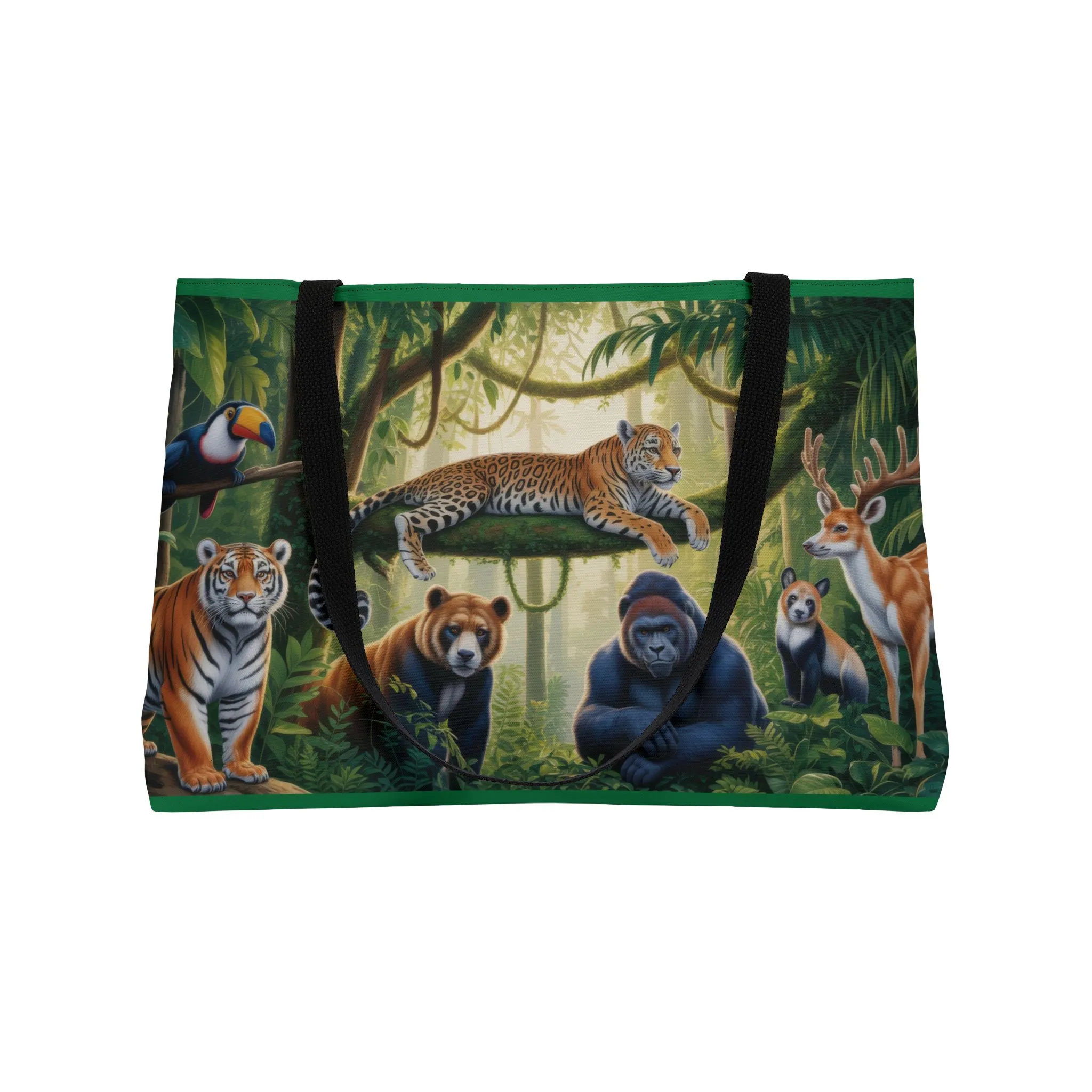 Jungle Wildlife Weekender Tote Bag, Eco-Friendly Travel Bag, Animal Lover Gift, Beach Bag, Shopping Tote, Adventure Companion - Image 4
