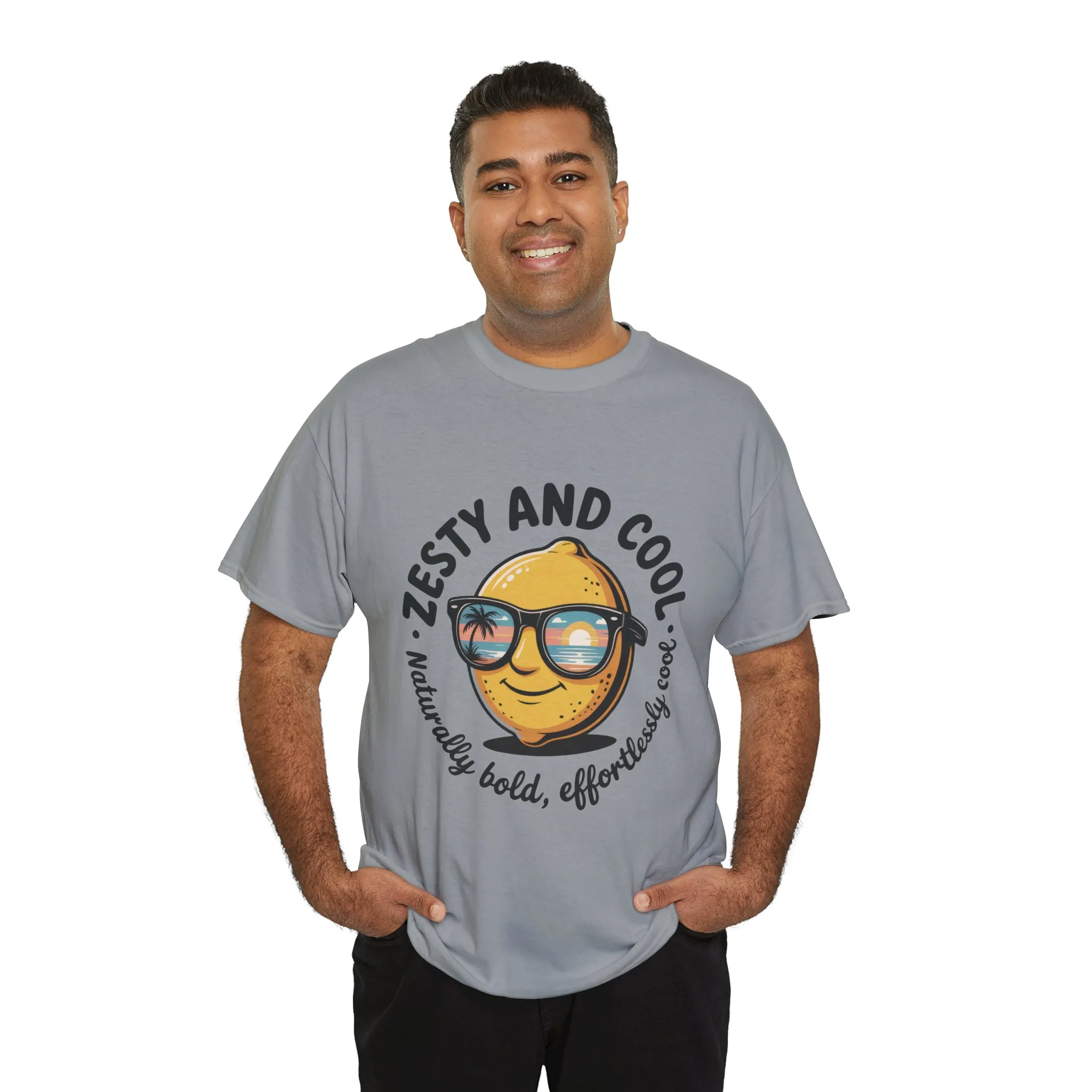 Zesty and Cool Mens Tee, Stylish Casual Shirt, Summer Outing Apparel, Fun Gift for Friends, Lemon Graphic T-Shirt, Birthday Present Idea - Image 15