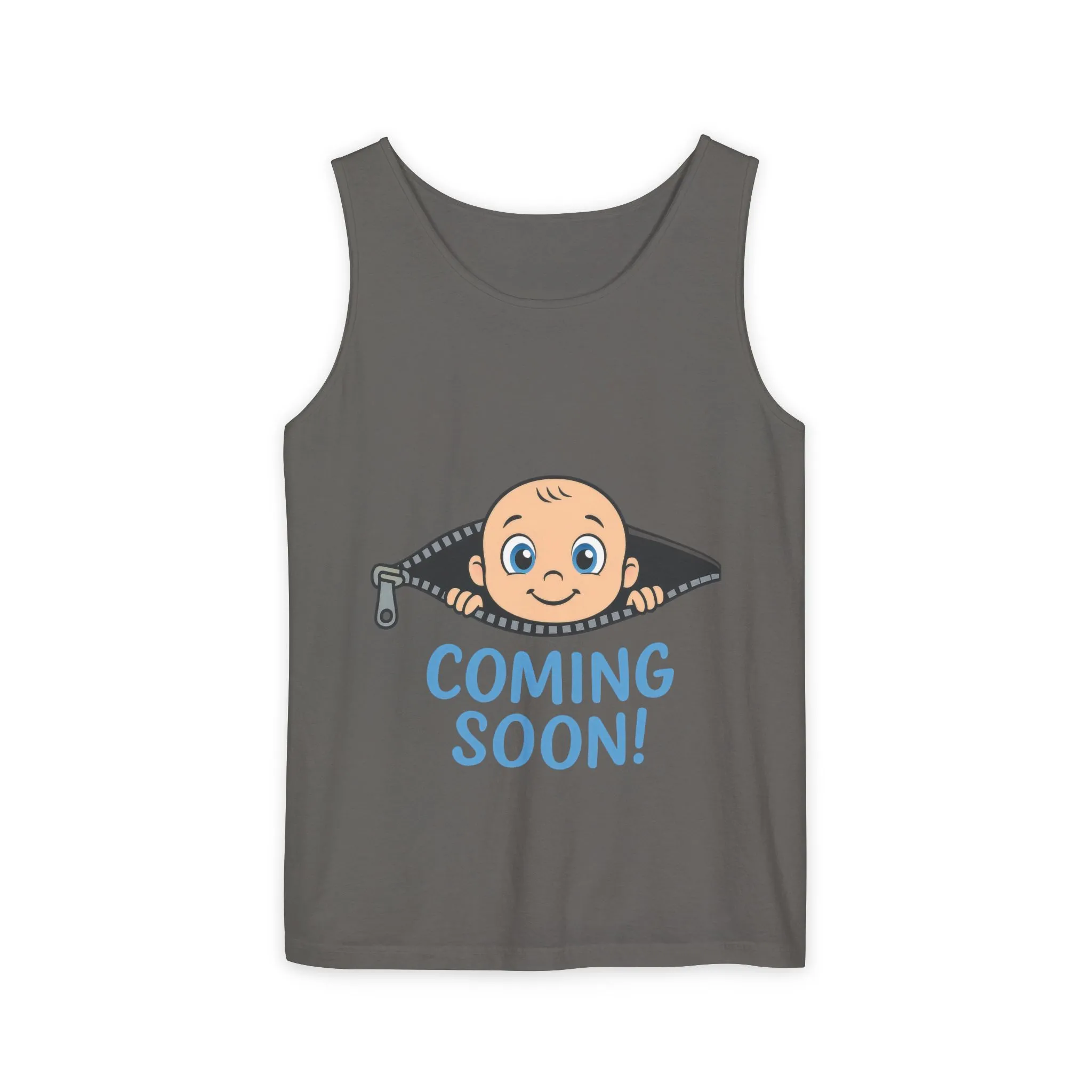 Coming Soon Maternity Tank Top, Cute Baby Boy Pregnancy Announcement Tee, Funny Expecting Mom Gift, Gender Reveal Tee, Baby Shower Top - Image 5