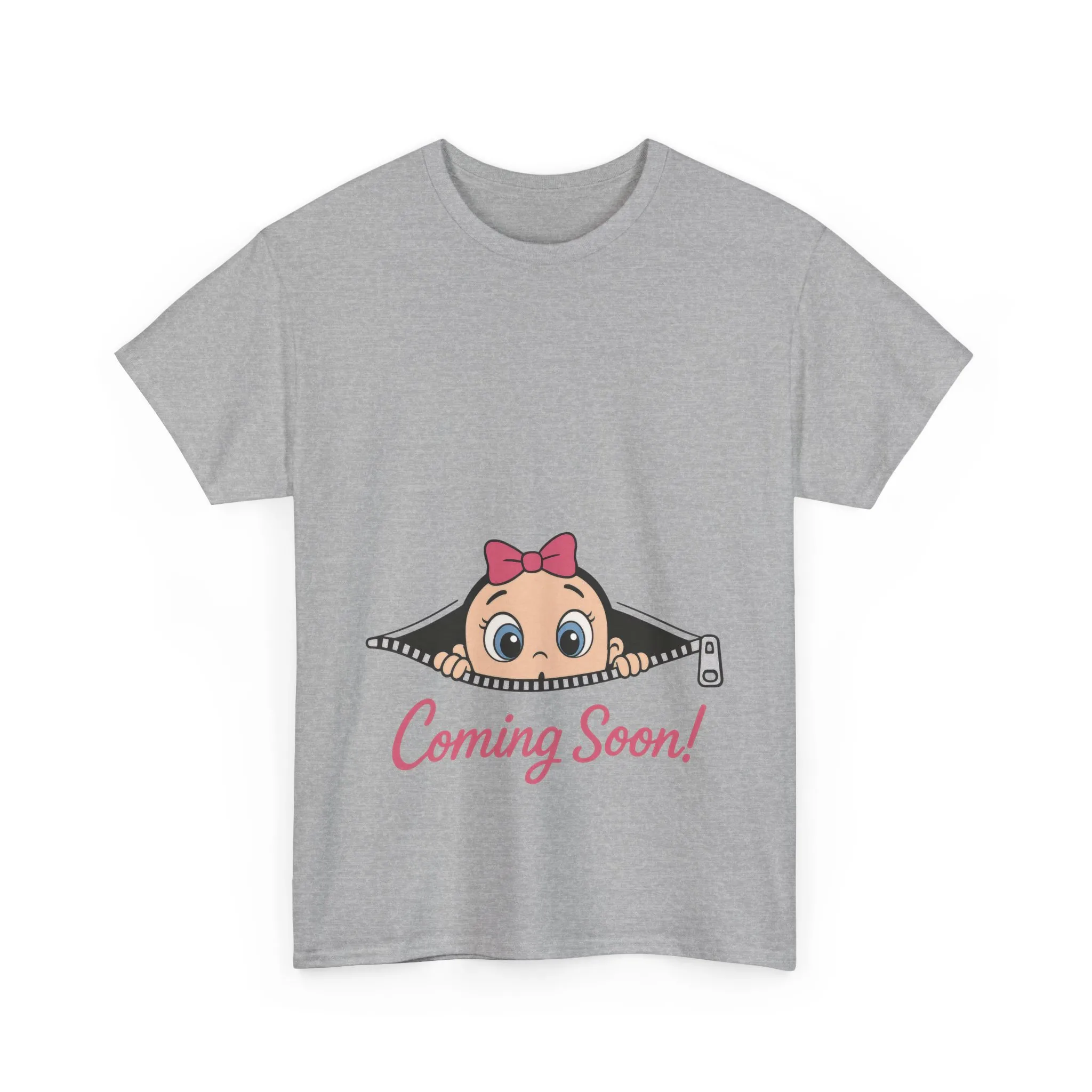 Coming Soon Maternity T-Shirt, Cute Baby Girl Pregnancy Announcement Shirt, Expecting Mom Gift, Gender Reveal Tee, Baby Shower Gift - Image 7