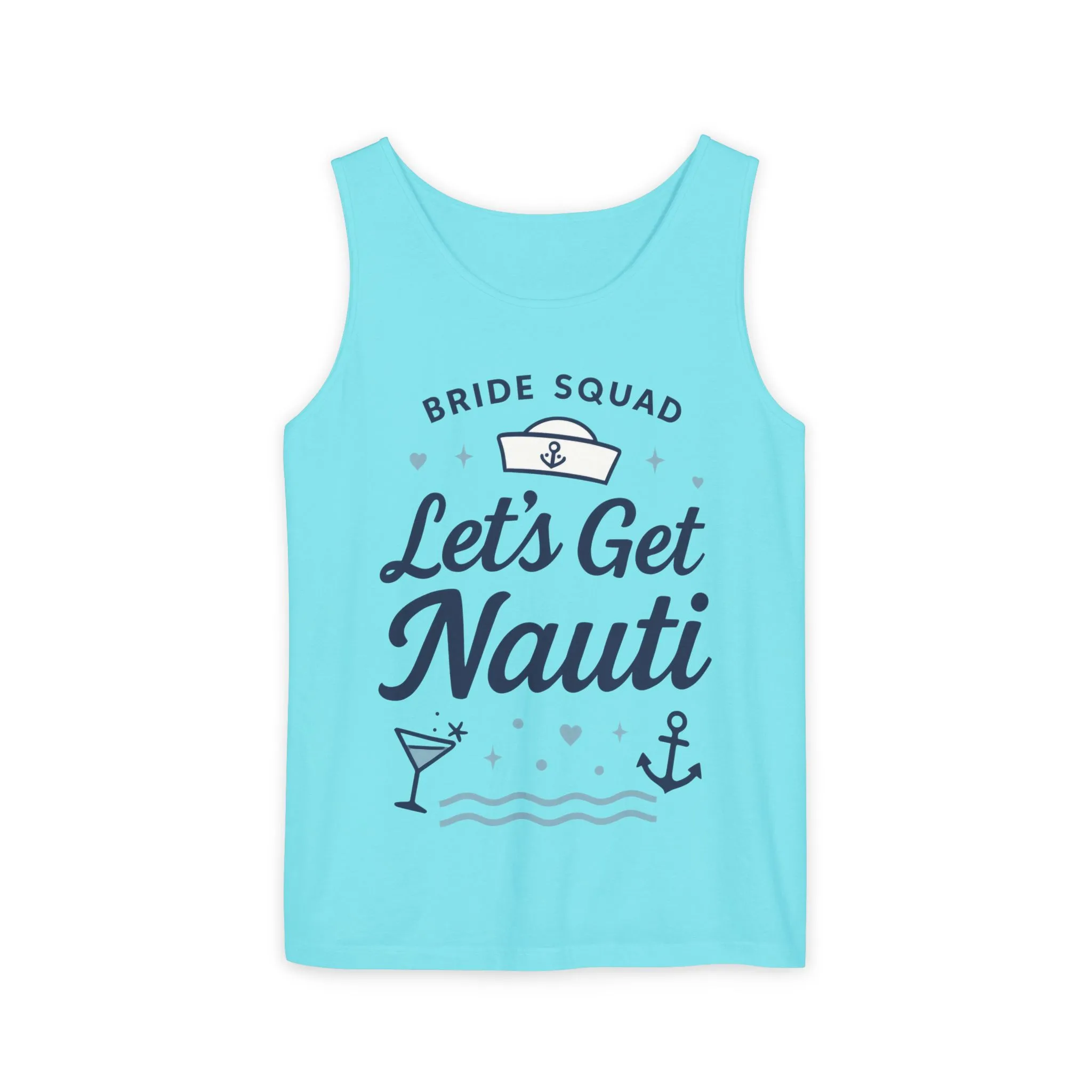 Lets Get Nauti Tank Top, Nautical Bachelorette Party Tee, Bride Squad Gift, Bridesmaid Hen Party Top, Fun Nautical Wedding Shirt - Image 19