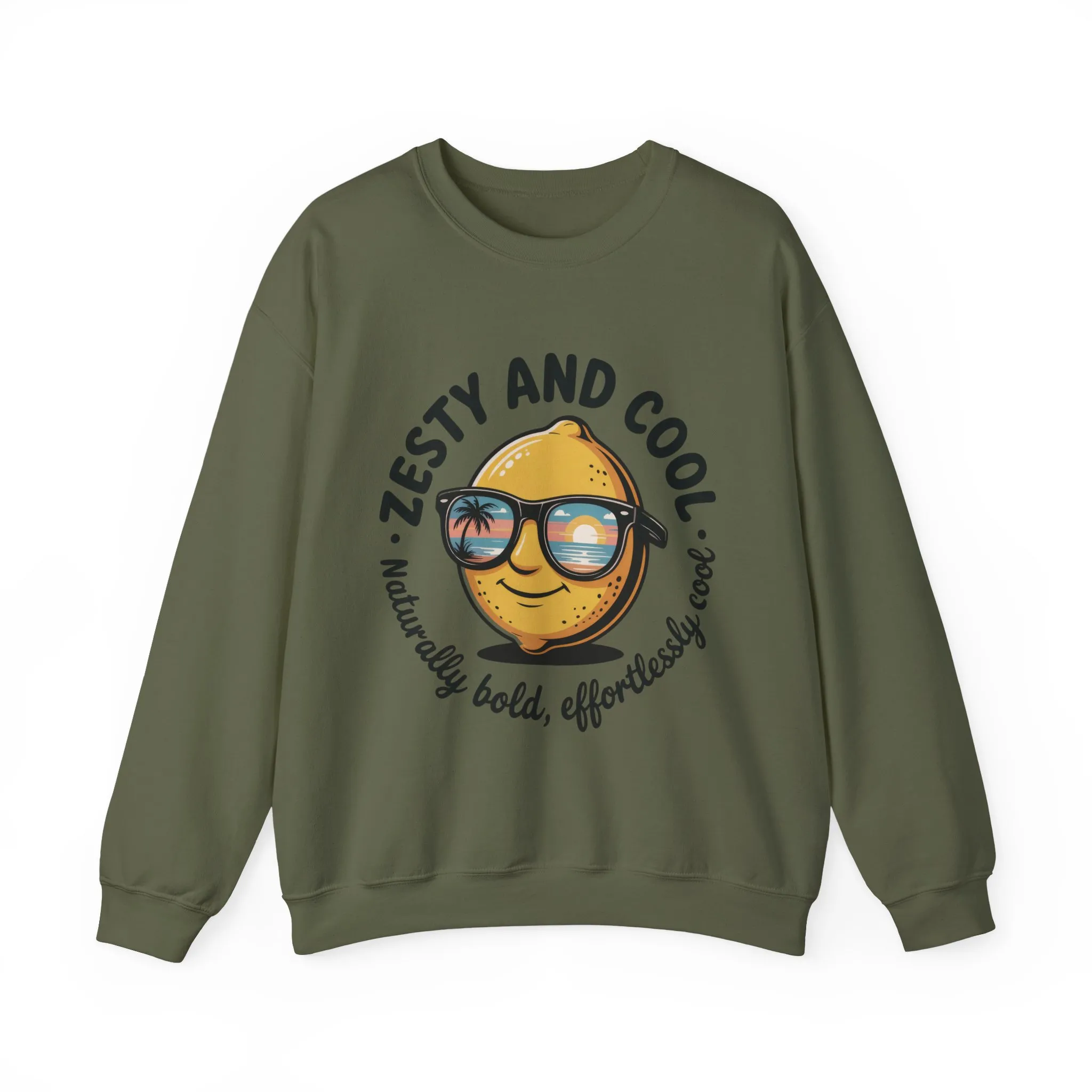 Zesty Lemon Mens Crewneck Sweatshirt - Fun Gift for Friends, Cool Casual Style, Summer Vibes, Mens Graphic Apparel, Perfect for Relaxing - Image 28