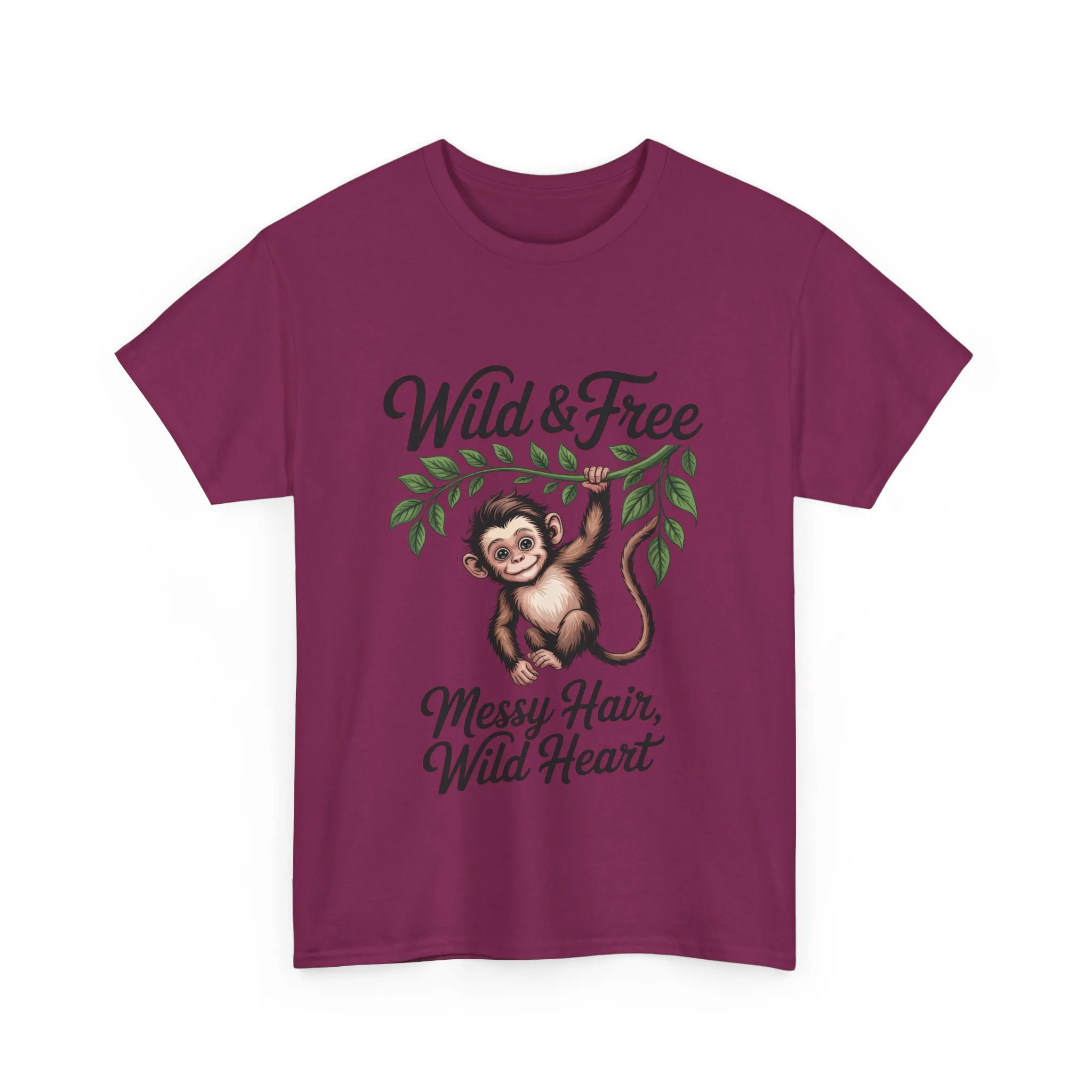 Wild & Free Monkey Shirt, Messy Hair Wild Heart Womens Tee, Cute Jungle Animal T-Shirt, Boho Adventure Graphic, Fun Nature Lover Gift - Image 28
