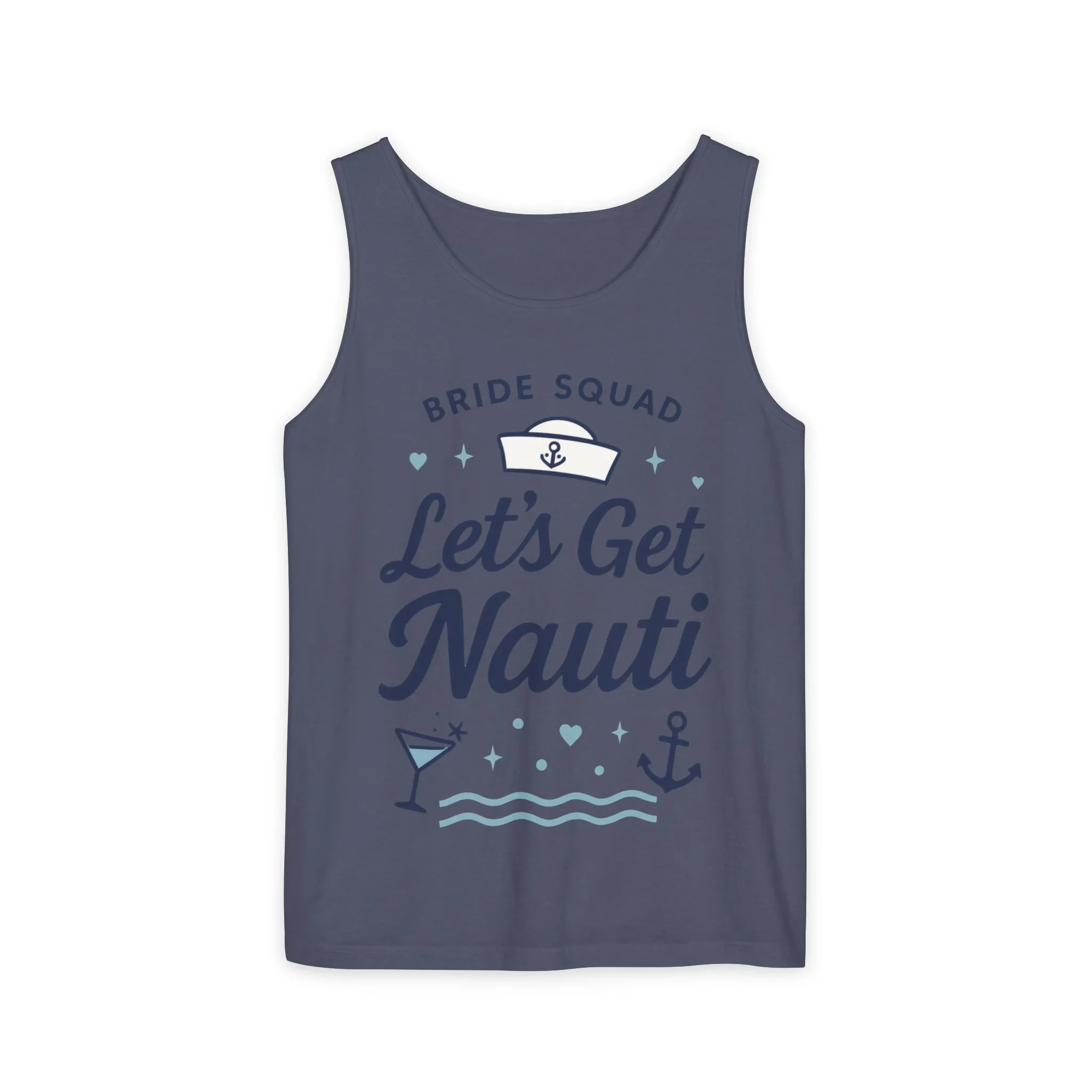 Lets Get Nauti Tank Top, Nautical Bachelorette Party Tee, Bride Squad Gift, Bridesmaid Hen Party Top, Fun Nautical Wedding Shirt - Image 15