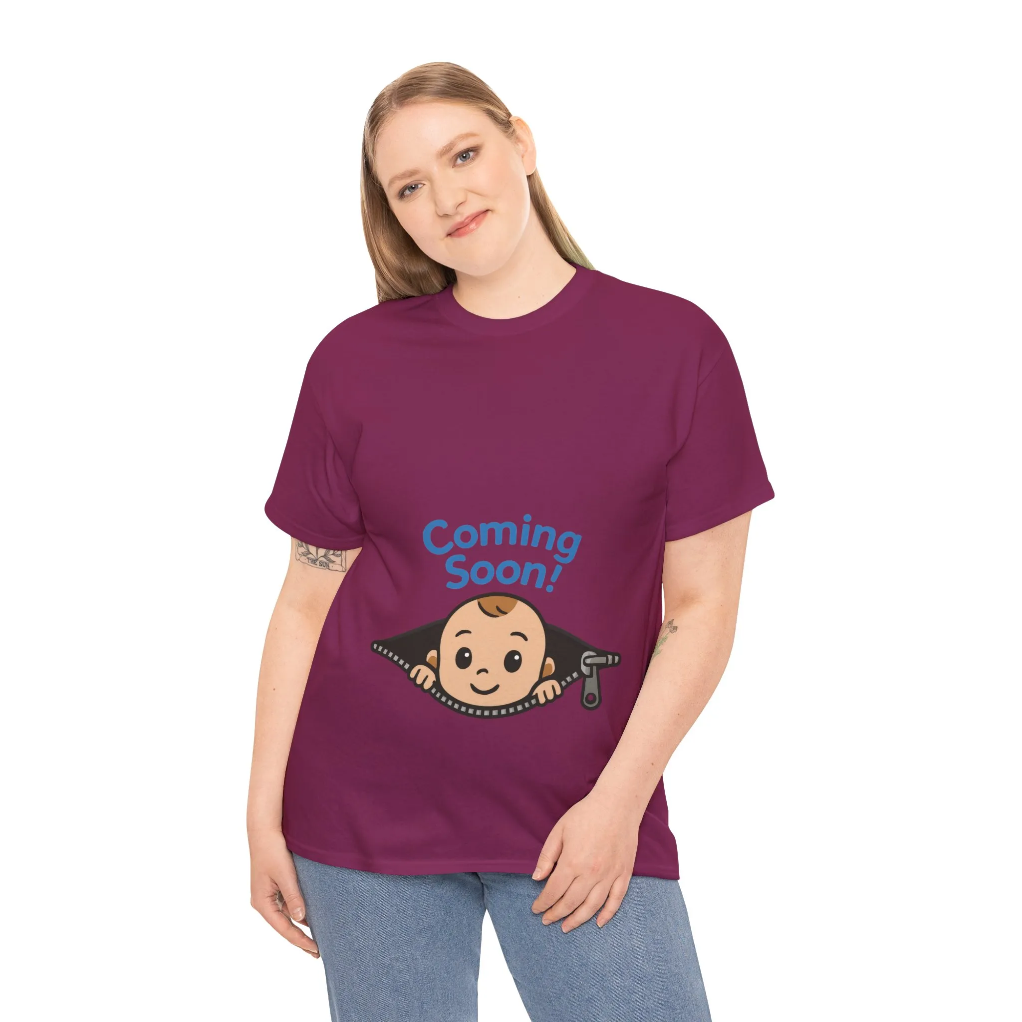 Coming Soon Maternity Tee, Cute Baby Boy Pregnancy Announcement Tee, Funny Expecting Mom Gift, Gender Reveal Tee, Baby Shower Top - Image 27