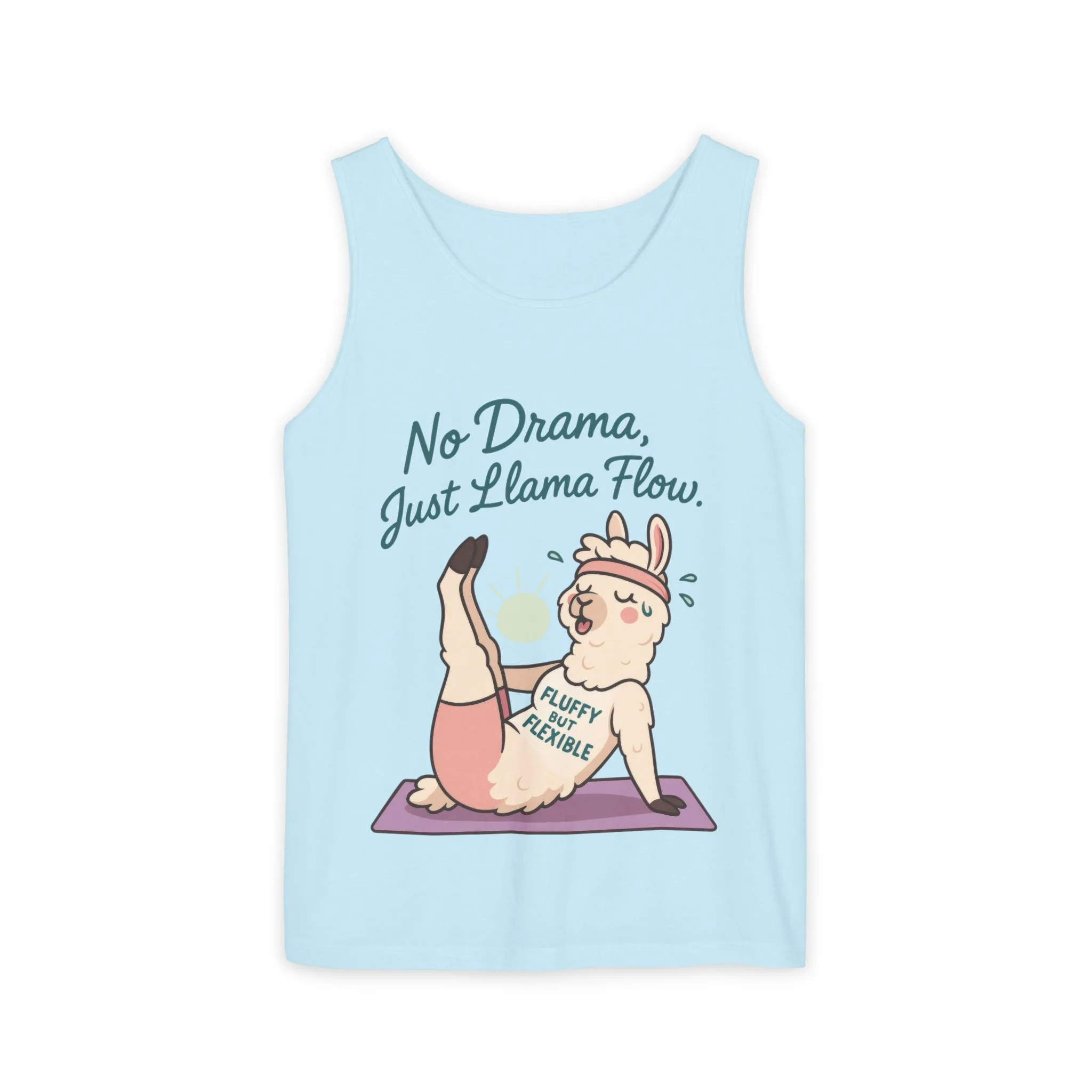 Llama Yoga Tank Top, Funny Yoga Llama Tank for Women, Gift for Yogis, Fun Yoga T-Shirt for Animal Lovers, Funny Workout Top, Summer Wear - Image 9