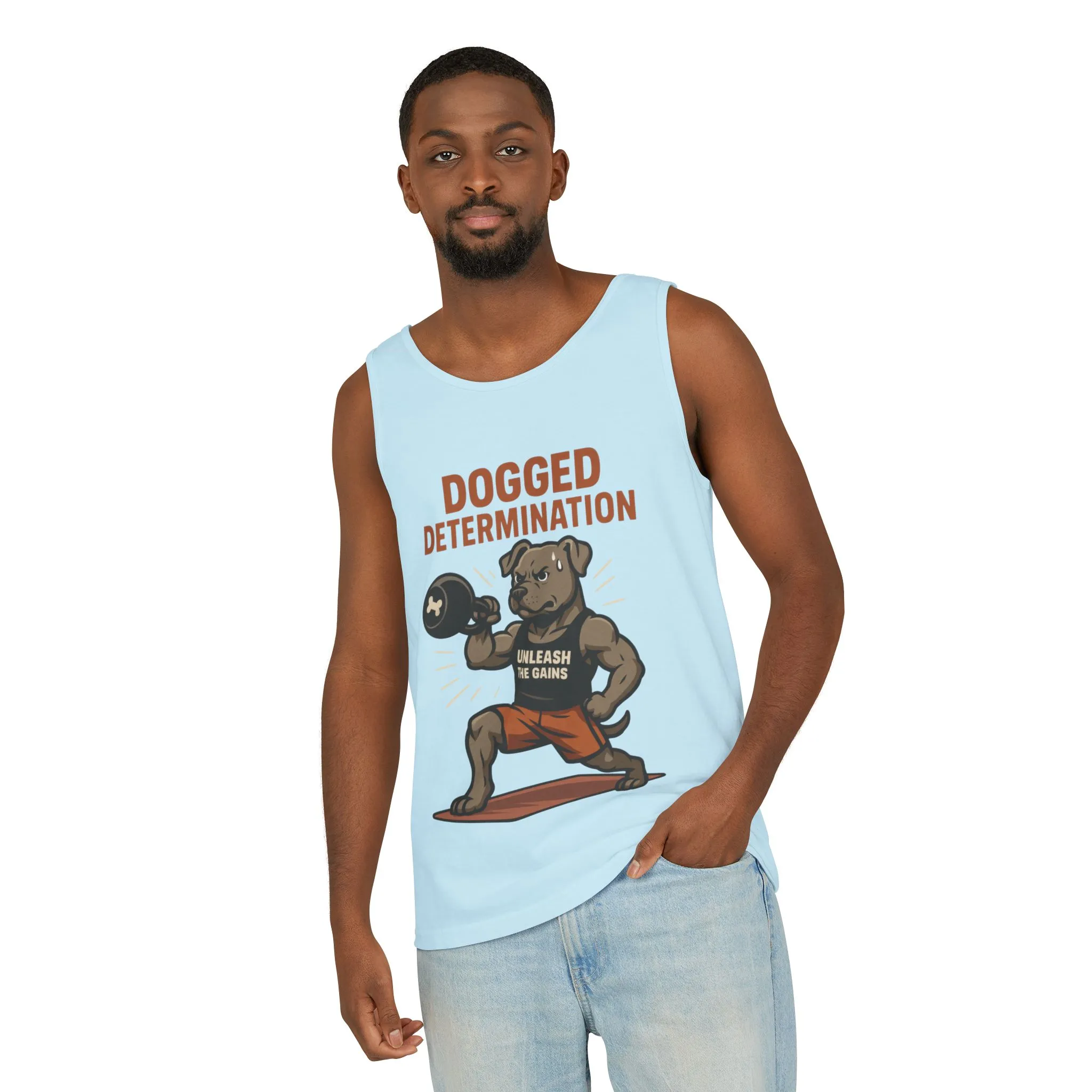 Funny Gym Dog Tank Top for Men, Workout Bulldog Graphic Tee, Fitness Motivation Shirt, Dog Lover Gift, Gym Wear, Fitness Tank Top