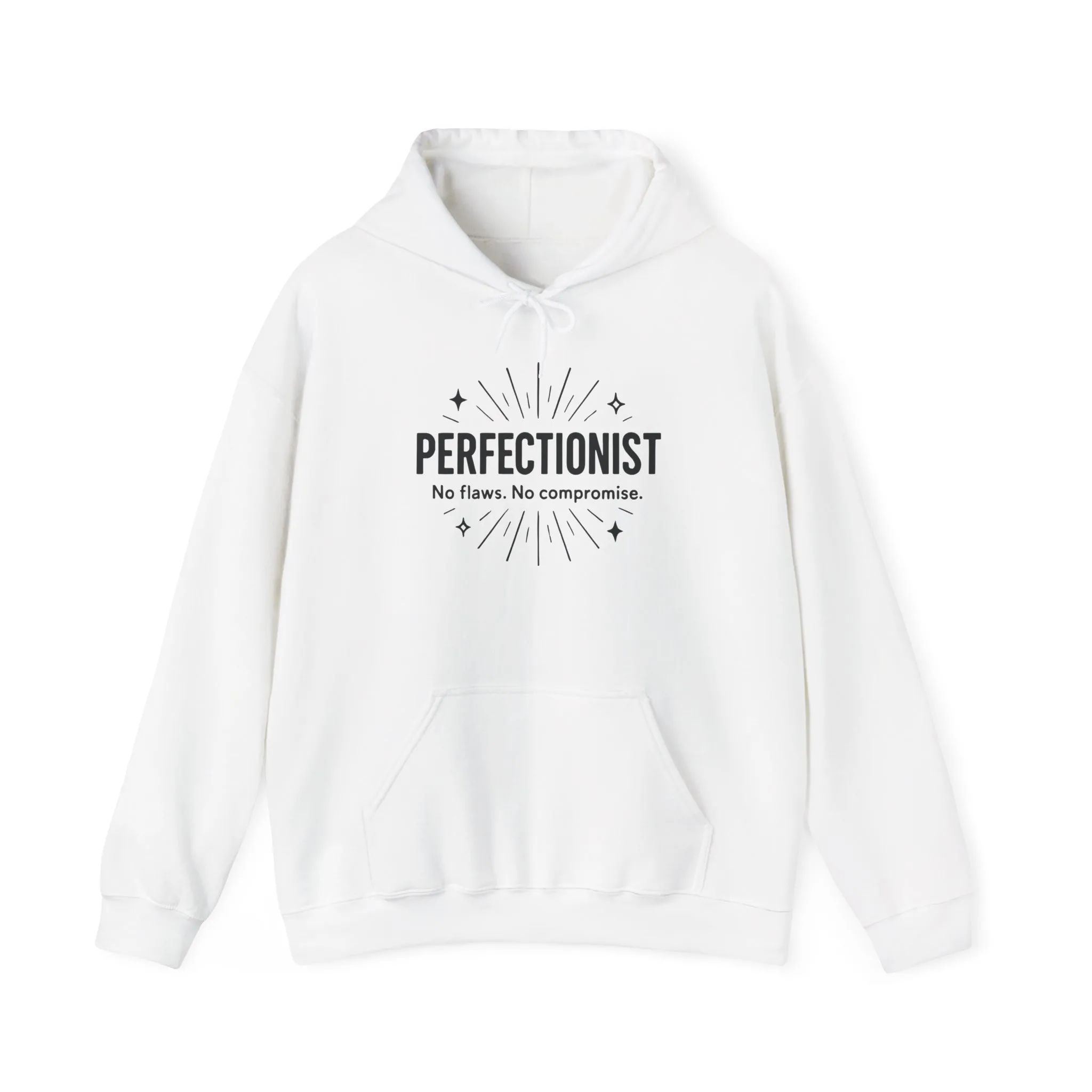 Womens Perfectionist Hoodie, Minimalist No Flaws Sweatshirt, Empowered Clean Look Pullover, Gift for Organized Women - Image 4