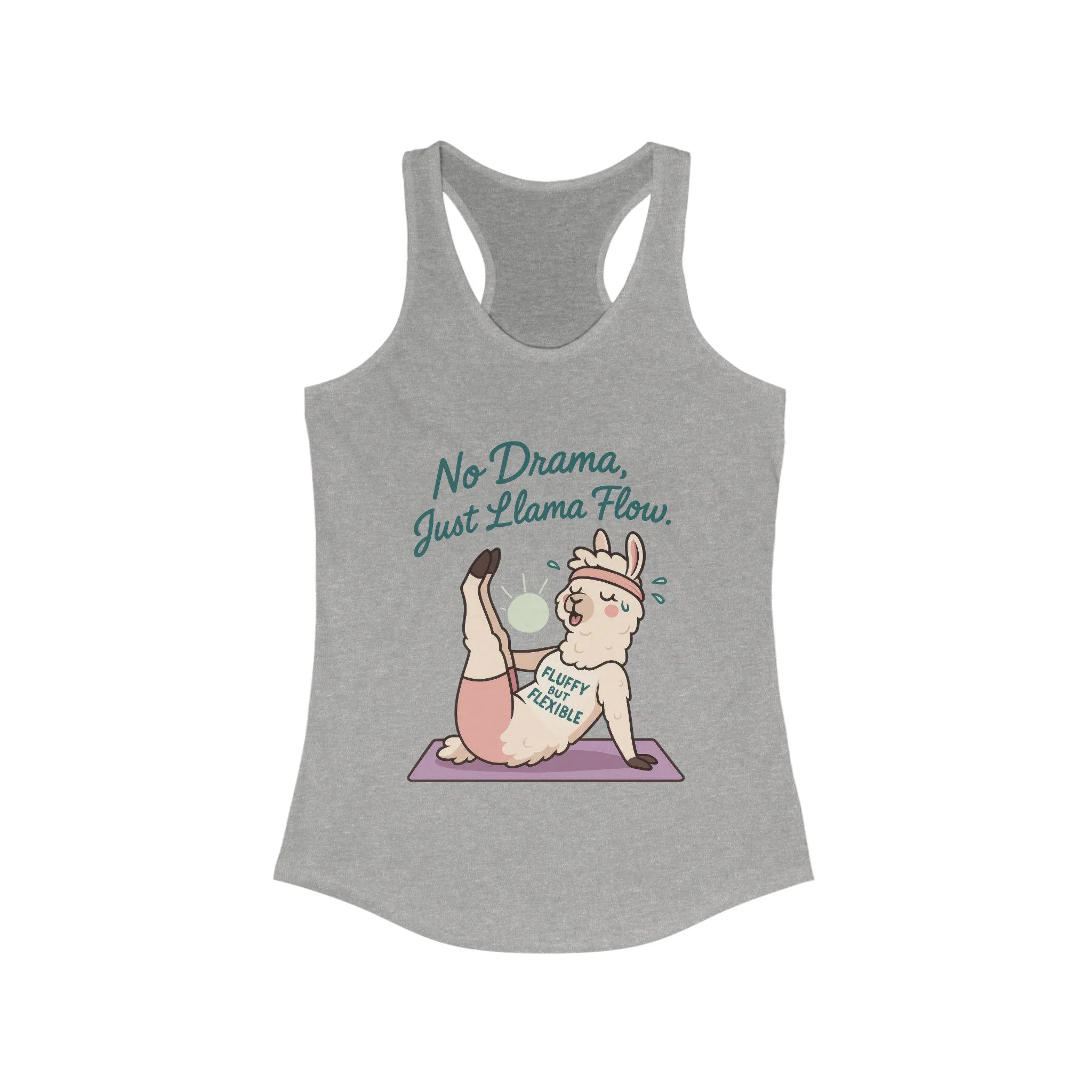 Llama Yoga Tank Top, Funny Yoga Llama Tank for Women, Gift for Yogis, Fun Yoga T-Shirt for Animal Lovers, Funny Workout Top, Summer Wear - Image 7