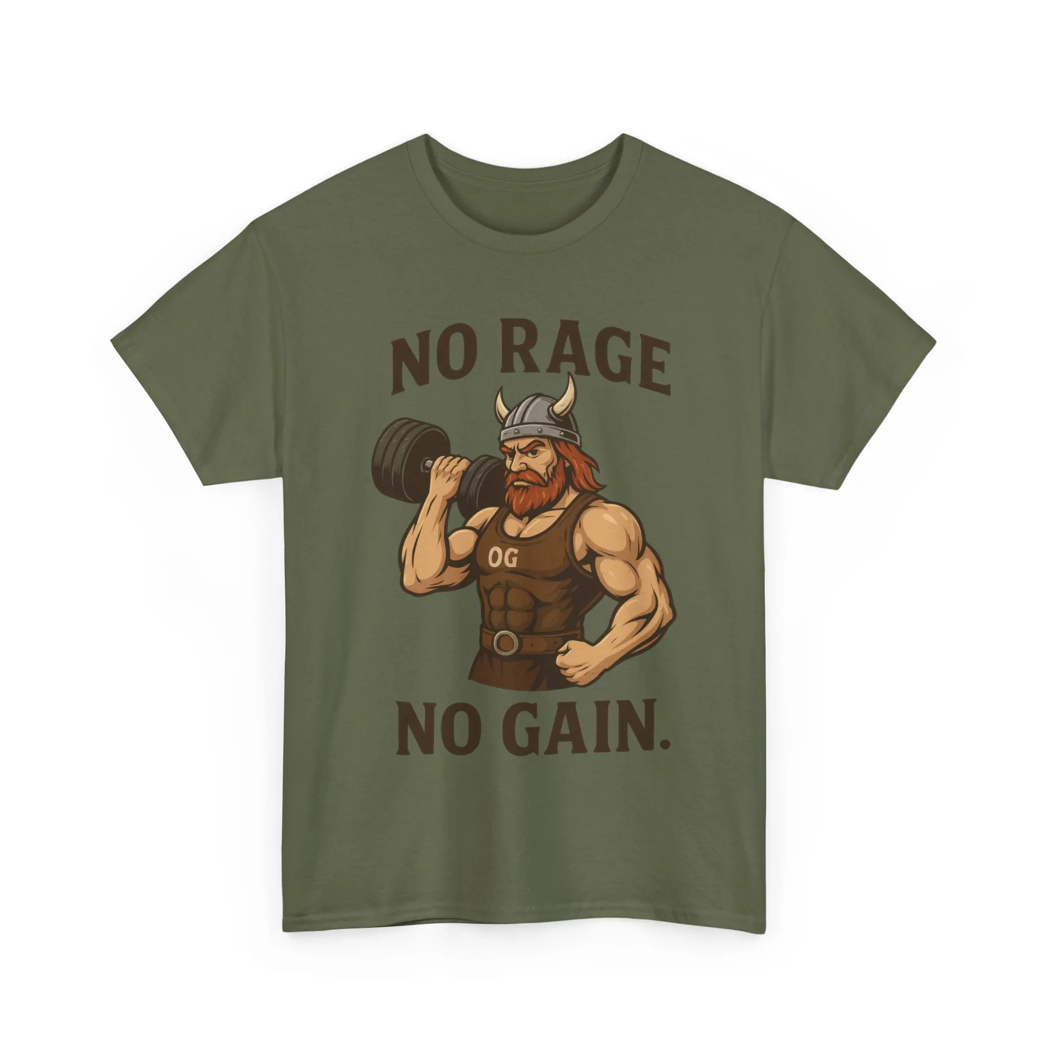 No Rage No Gain Viking Gym Shirt, Funny Muscle Workout Tee, Barbarian Fitness T-Shirt for Men, Powerlifting Humor Shirt, Viking Lifting Gift - Image 10