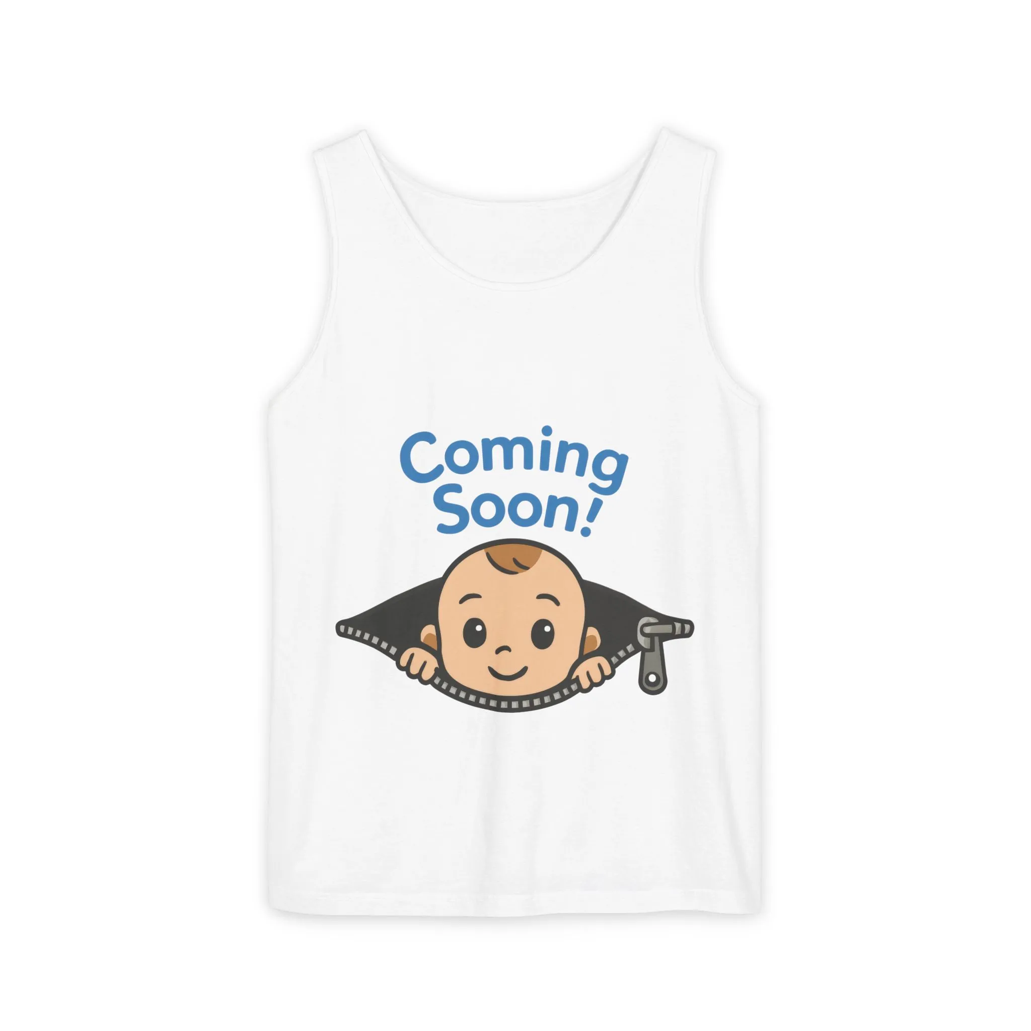 Coming Soon Maternity Tank Top, Cute Baby Boy Pregnancy Announcement Tee, Funny Expecting Mom Gift, Gender Reveal Tee, Baby Shower Top - Image 2