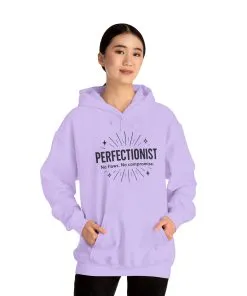 Womens Perfectionist Hoodie, Minimalist No Flaws Sweatshirt, Empowered Clean Look Pullover, Gift for Organized Women