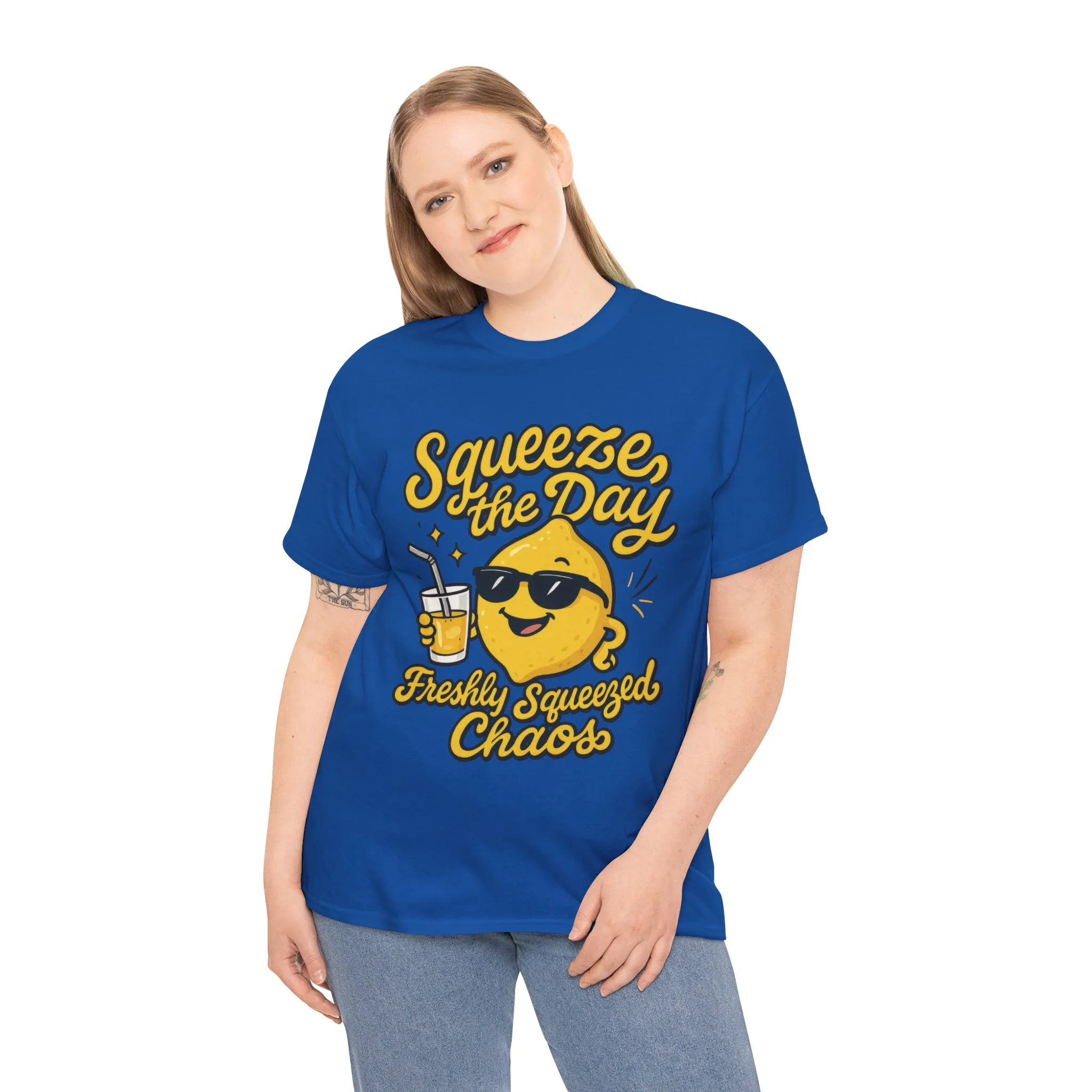 Funny Lemon Shirt for Women - Squeeze The Day Freshly Squeezed Chaos Tee - Cute Positive Citrus Graphic Tee, Fun Summer Tee for Beach Vibes - Image 18