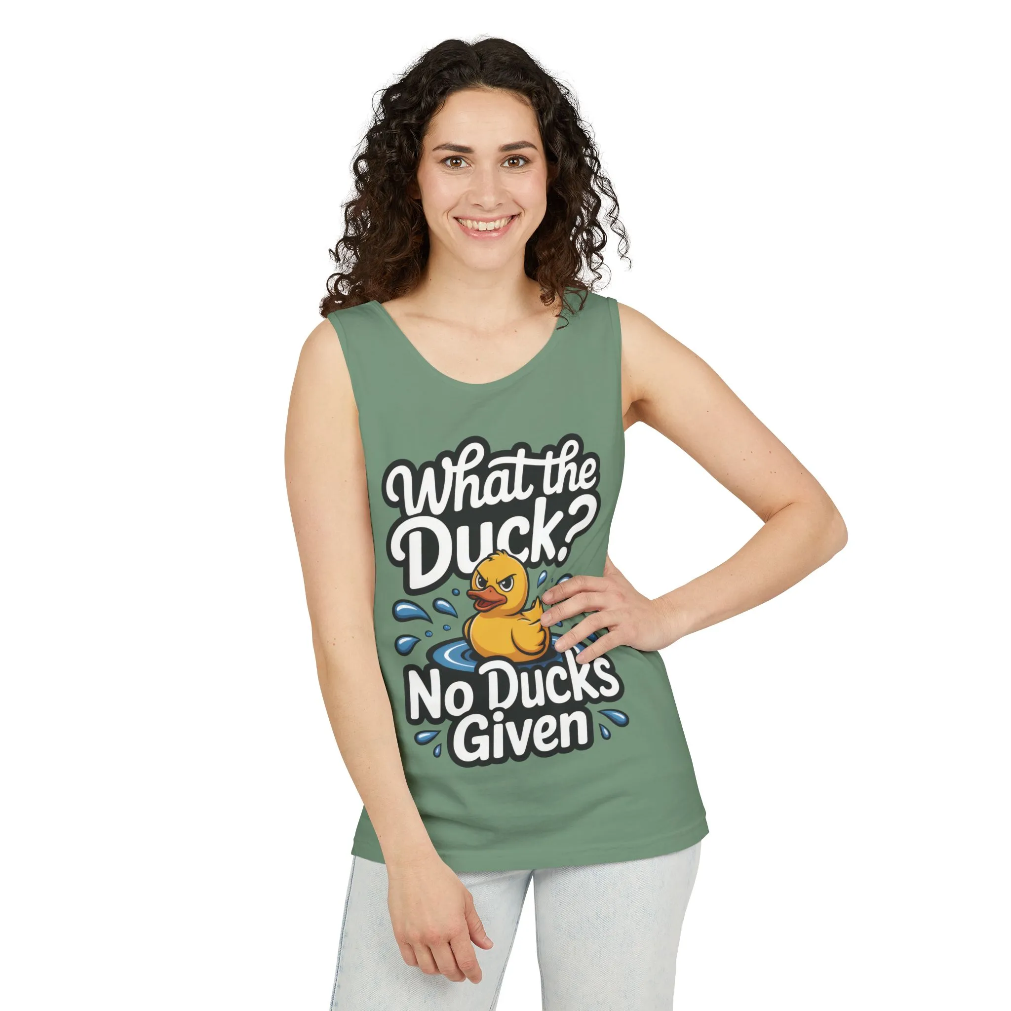 Funny Duck Tank Top for Summer - No Ducks Given Tee - What The Duck Mens T-Shirt - Sarcastic Rubber Duck Graphic, Humor Gift For Him - Image 5