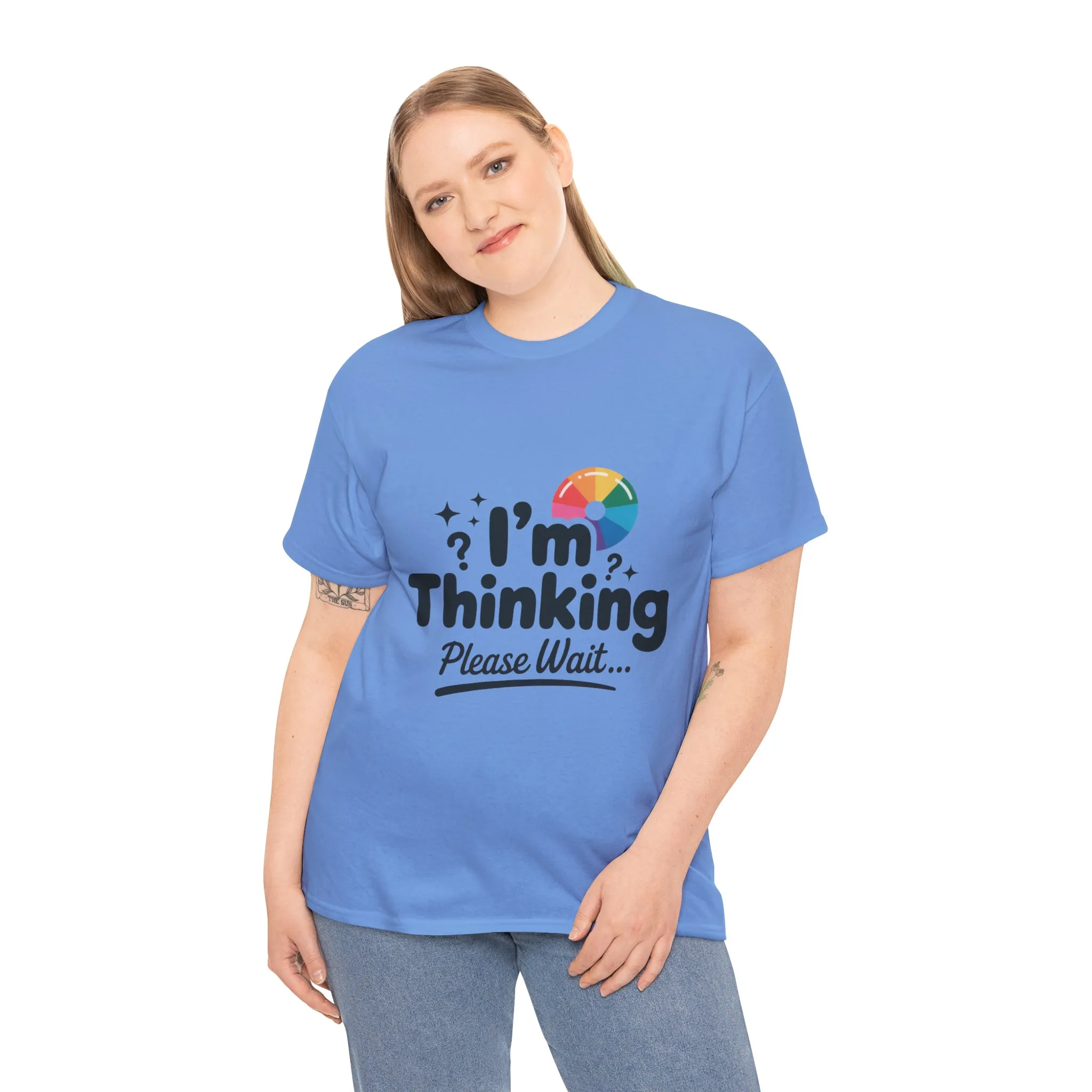 Funny - Im Thinking Please Wait - T-Shirt for Women, Cute Geeky Gift for Introverts, Programmers, Designers, Fun Humor Shirt - Image 15