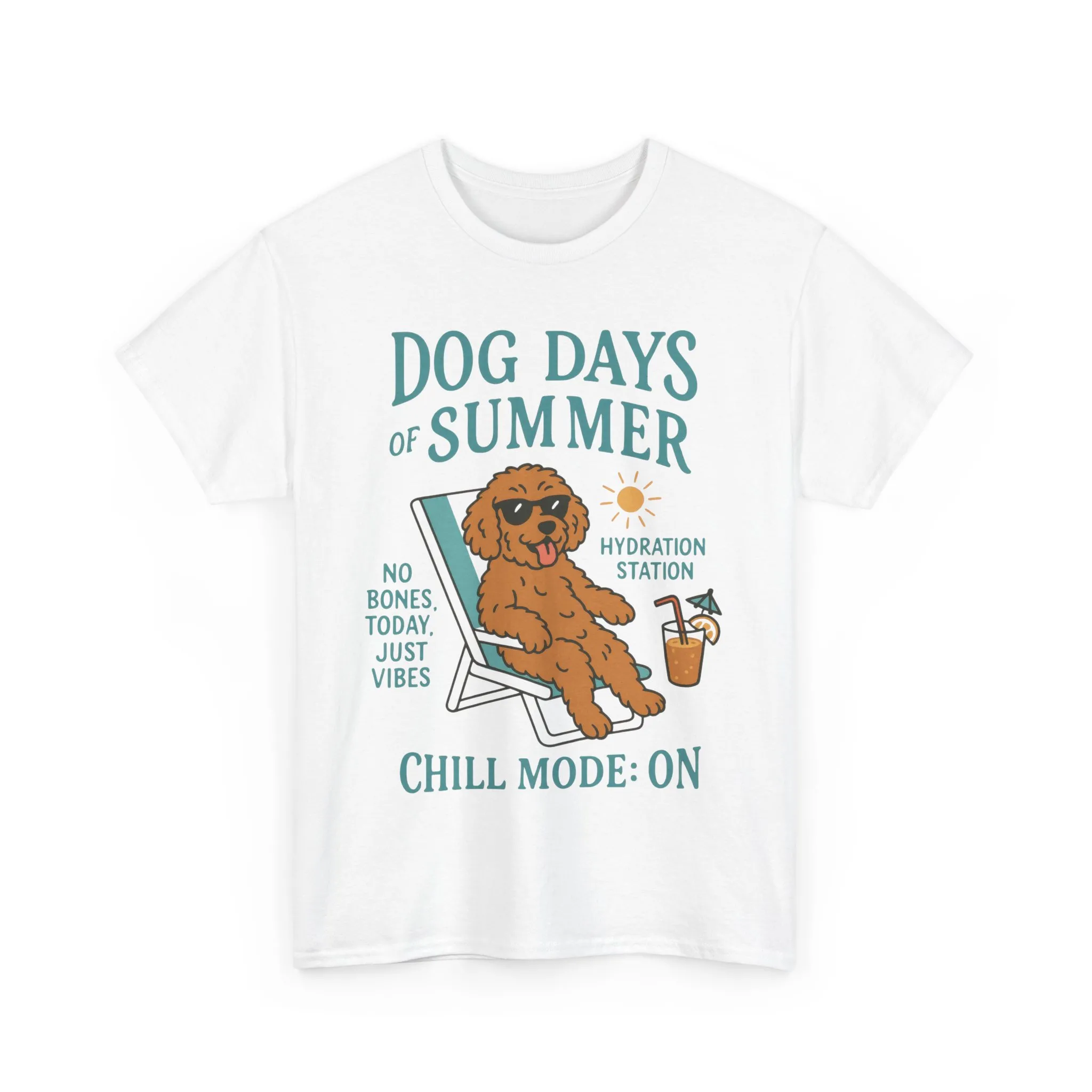 Dog Days of Summer Shirt, Funny Cute Dog Graphic Womens T-Shirt, Chill Mode ON Tee, Summer Puppy Vibes Gift, Dog Lover Gift - Image 7