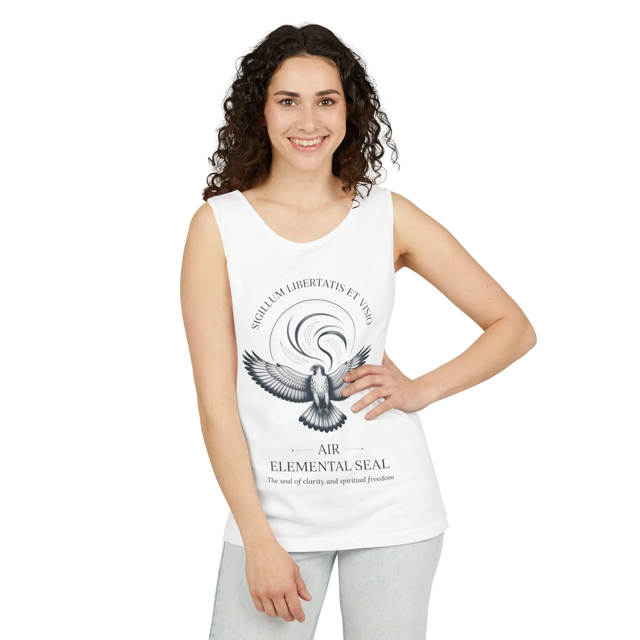 Air Elemental Seal Tank Top, Clarity & Spiritual Freedom Symbol Tee, Unisex Elemental Shirt, Vision Totem Gift, Spiritual Gift - Image 5