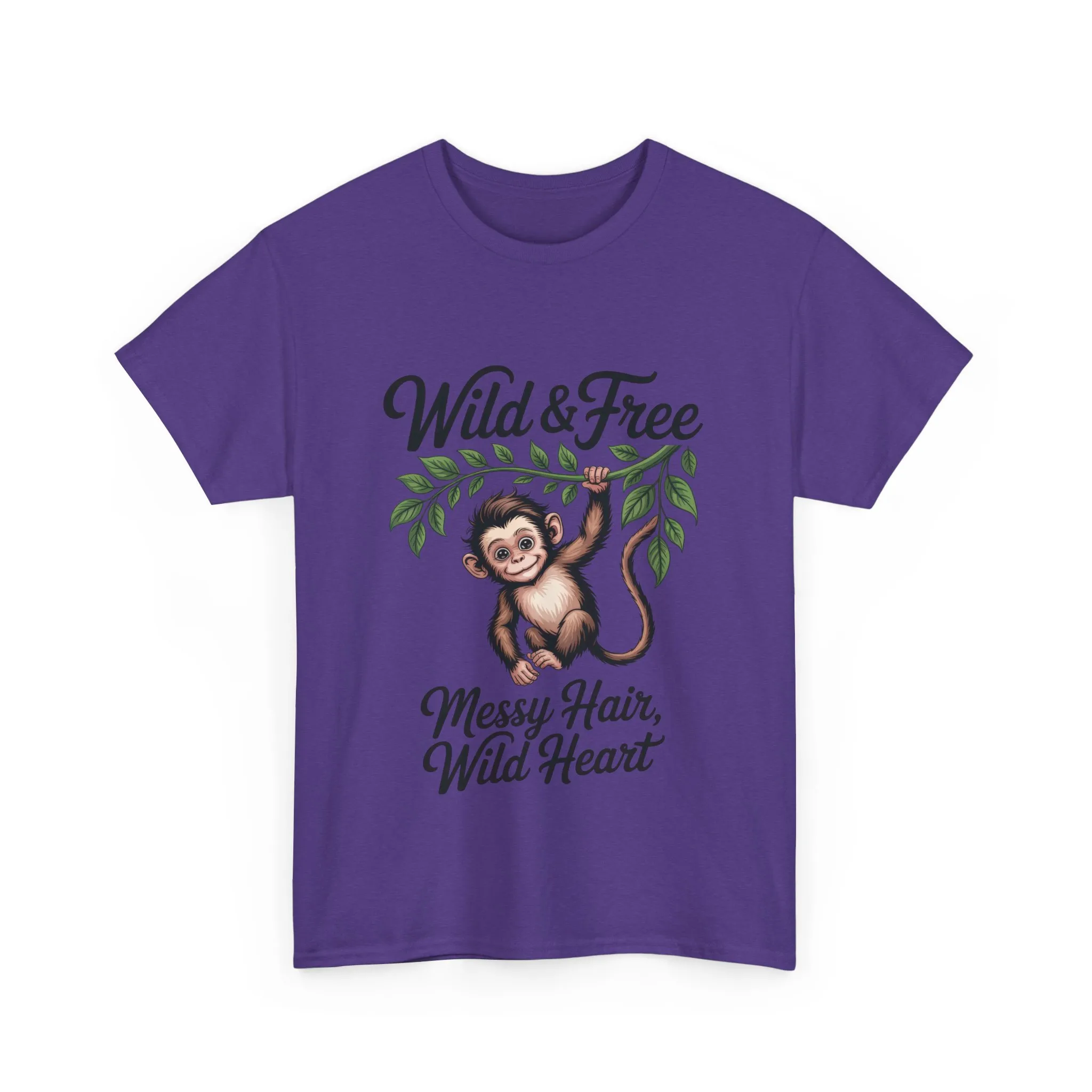 Wild & Free Monkey Shirt, Messy Hair Wild Heart Womens Tee, Cute Jungle Animal T-Shirt, Boho Adventure Graphic, Fun Nature Lover Gift - Image 22