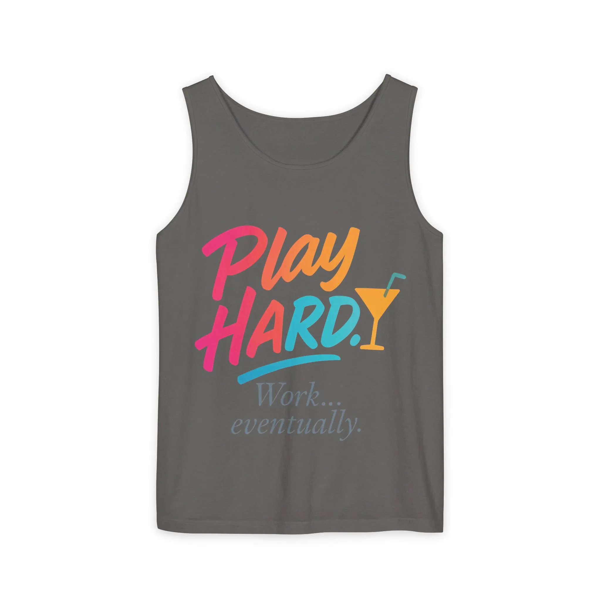 Play Hard Work Eventually Tank Top - Casual Summer Apparel, Womens Beachwear, Resort Wear, Gift for Friends, Vacation Essential - Image 7