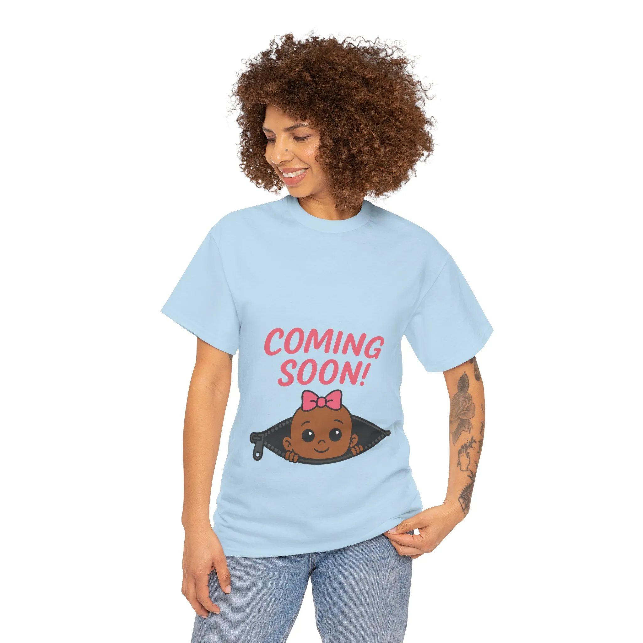 Coming Soon Maternity Tee, Cute Baby Girl Pregnancy Announcement Tee, Funny Expecting Mom Gift, Gender Reveal Tee, Baby Shower Top - Image 32