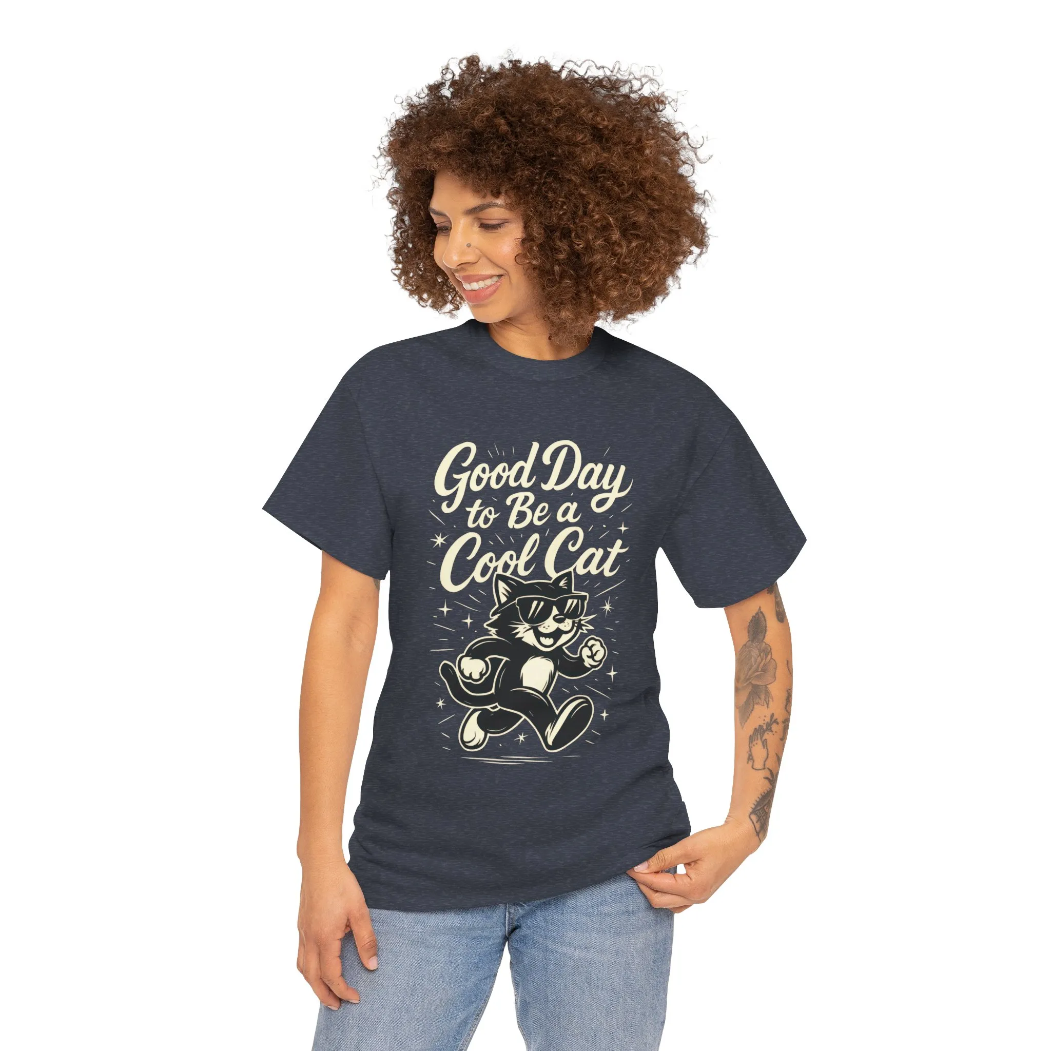 Good Day to Be a Cool Cat Womens Shirt - Funny Retro Kitty Graphic Tee for Women - Cute Cat Lover Gift, Fun T-Shirt, Unique Everyday Wear - Image 17