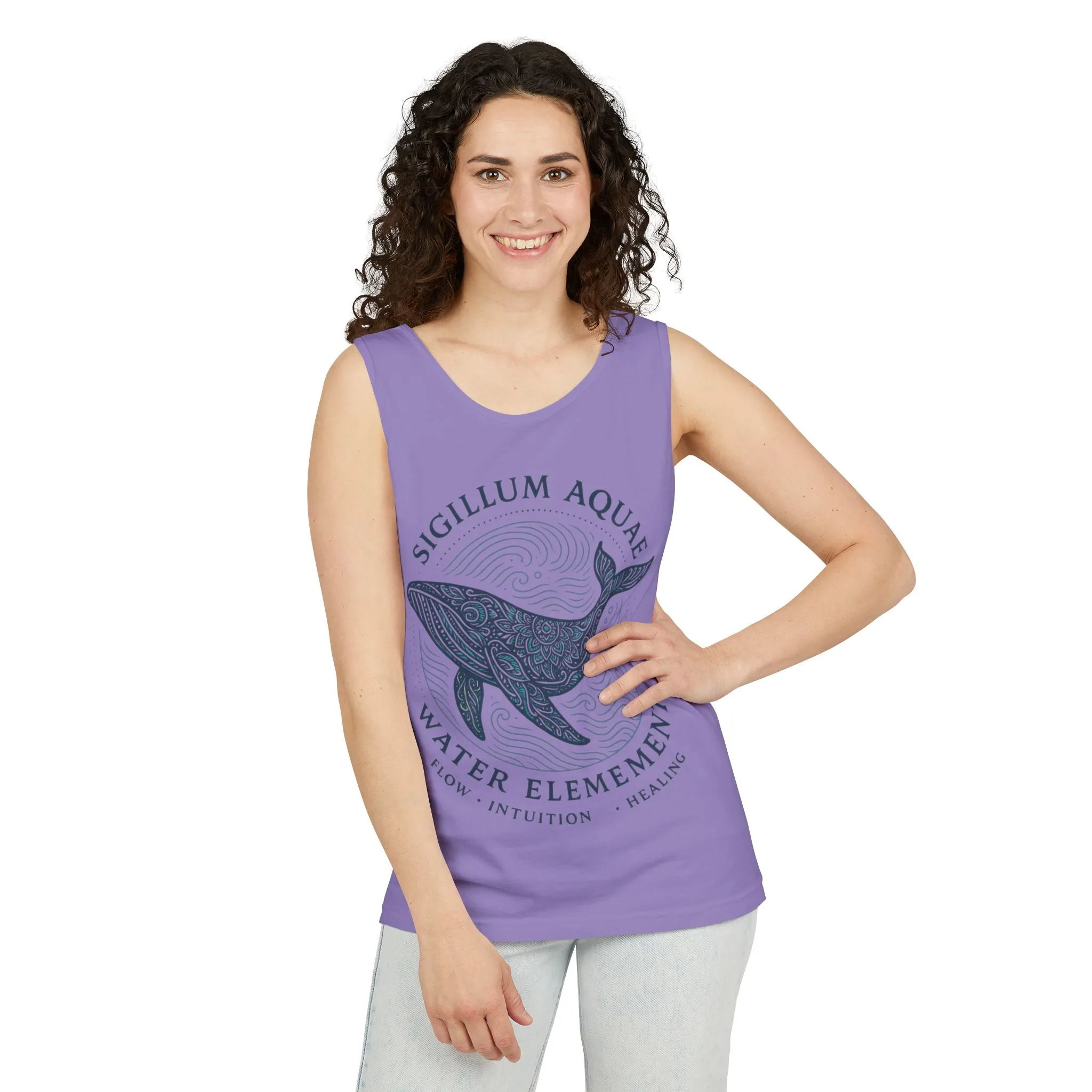 Water Element Whale Tank Top, Sigillum Aquae Symbol, Spiritual Ocean Totem Tee, Nature Energy Tee, Beachwear, Mindfulness Fashion - Image 23