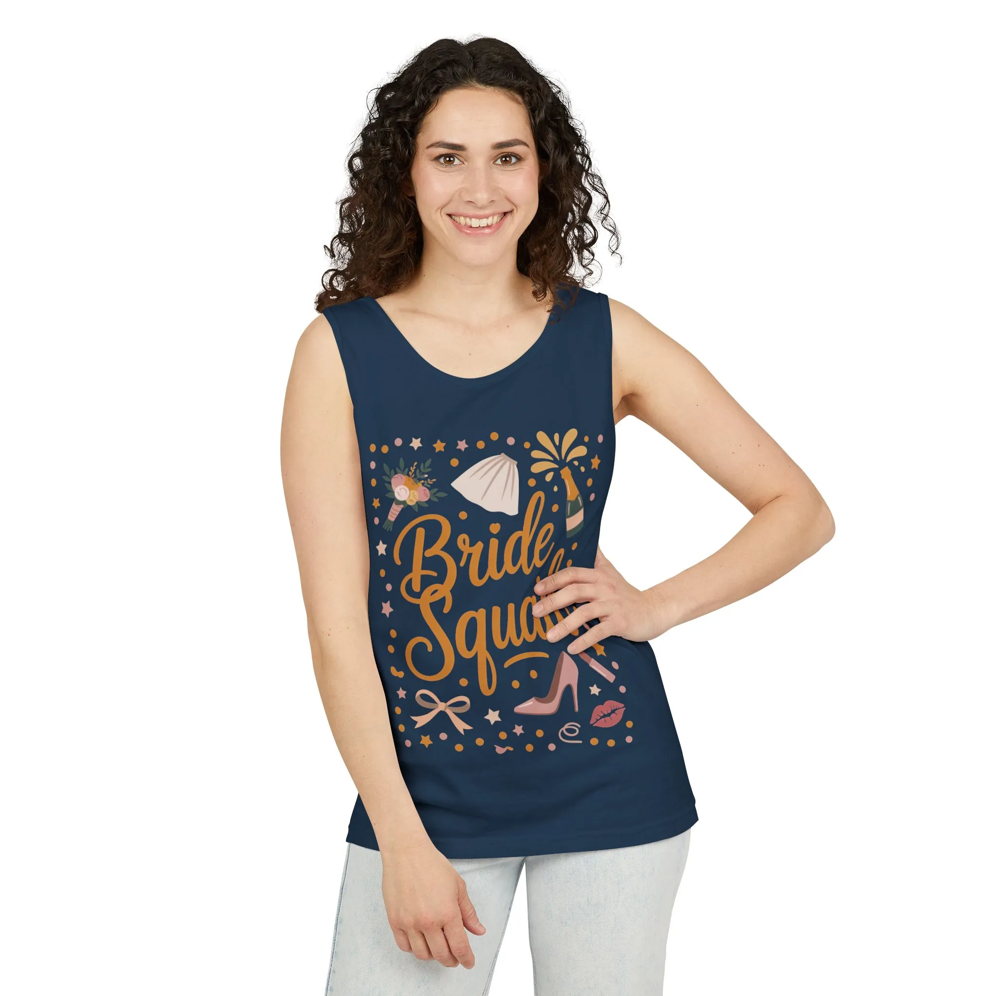 Bride Squad Tank Top, Bachelorette Party T-Shirt, Bridesmaid Wedding Tee, Hen Party Matching Shirts, Bridal Shower, Gift for Bridesmaids - Image 12