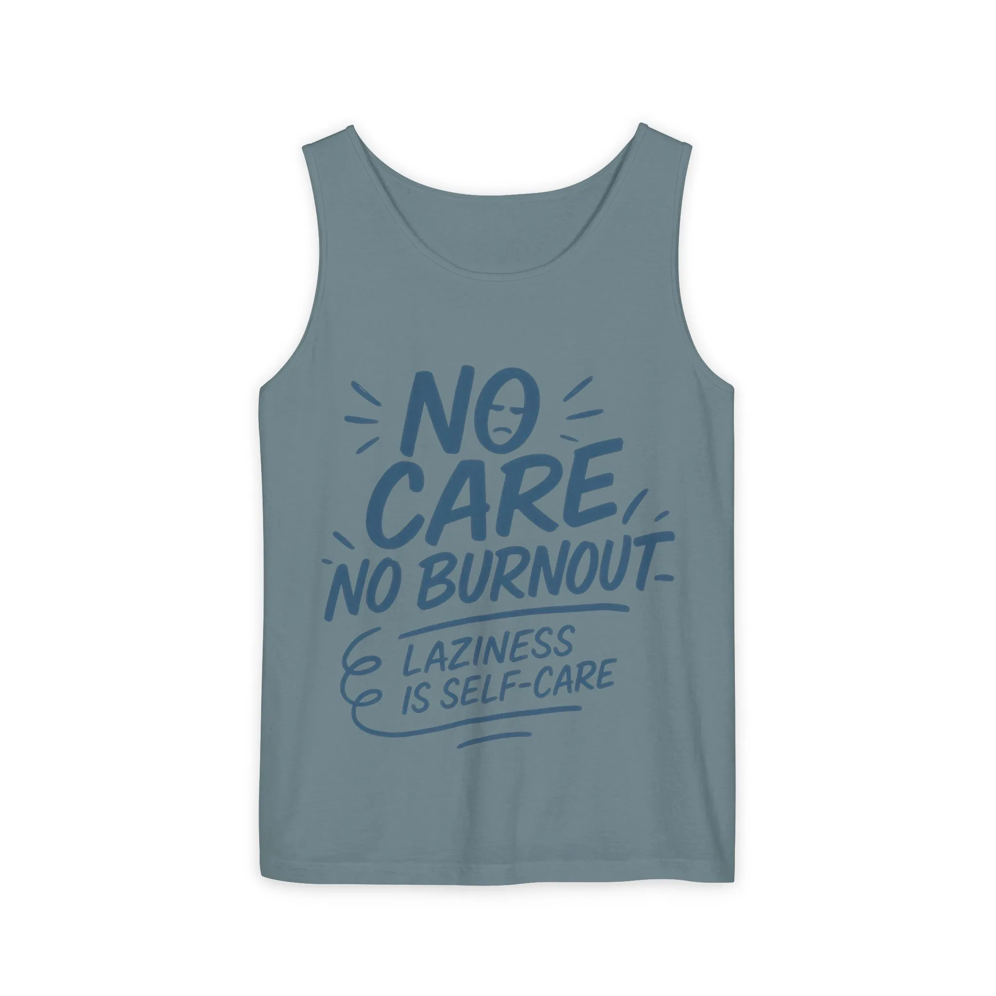 Mens Lazy Life Tank Top, No Care No Burnout Funny Quote, Workout Gym Sleeveless Shirt, Humor Gift for Him, Gift for Mental Health Awareness - Image 43