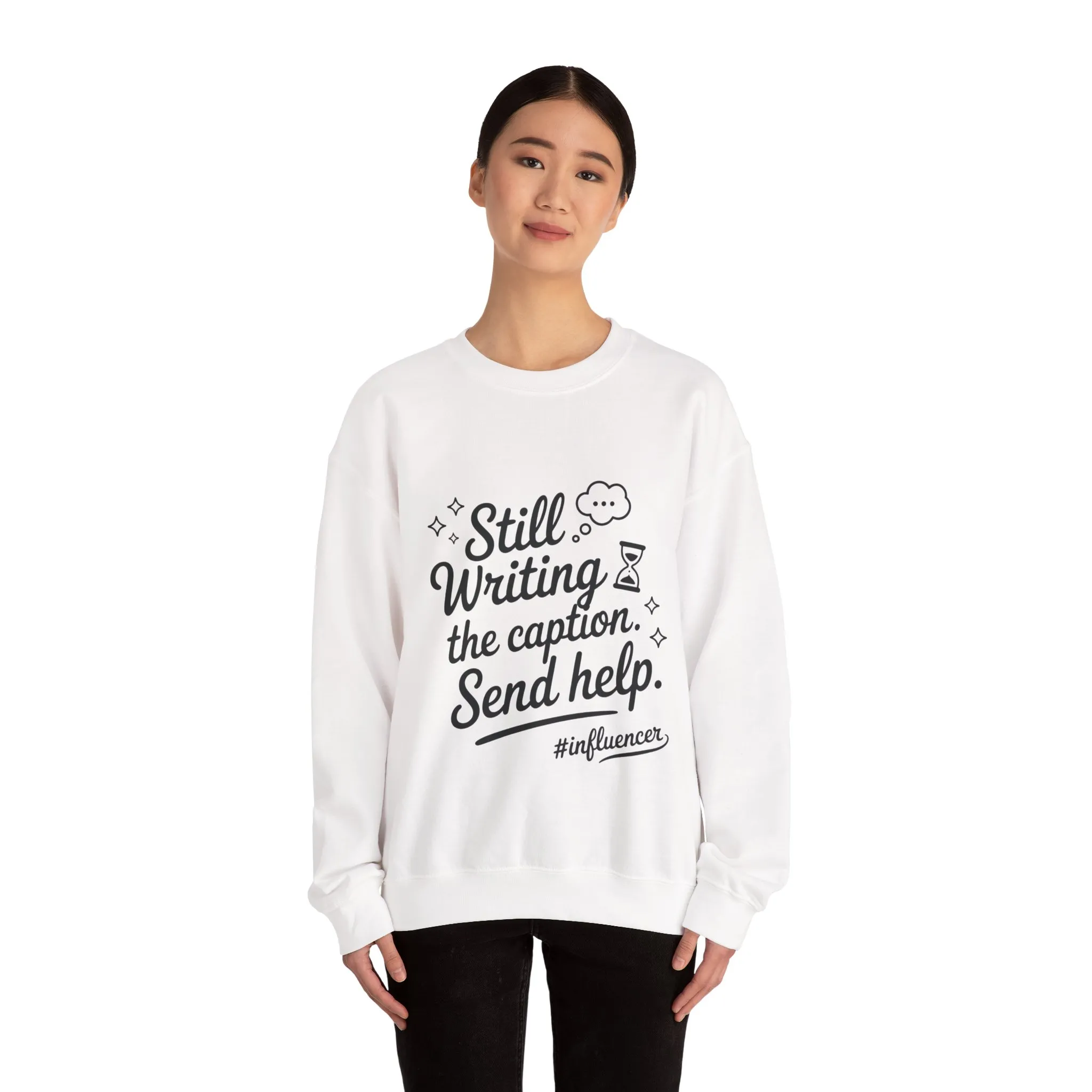 Funny Influencer Womens Sweatshirt, Cozy Oversized Crewneck, Social Media Humor Gift, Influencer Sweatshirt for Writers, social media gift - Image 5