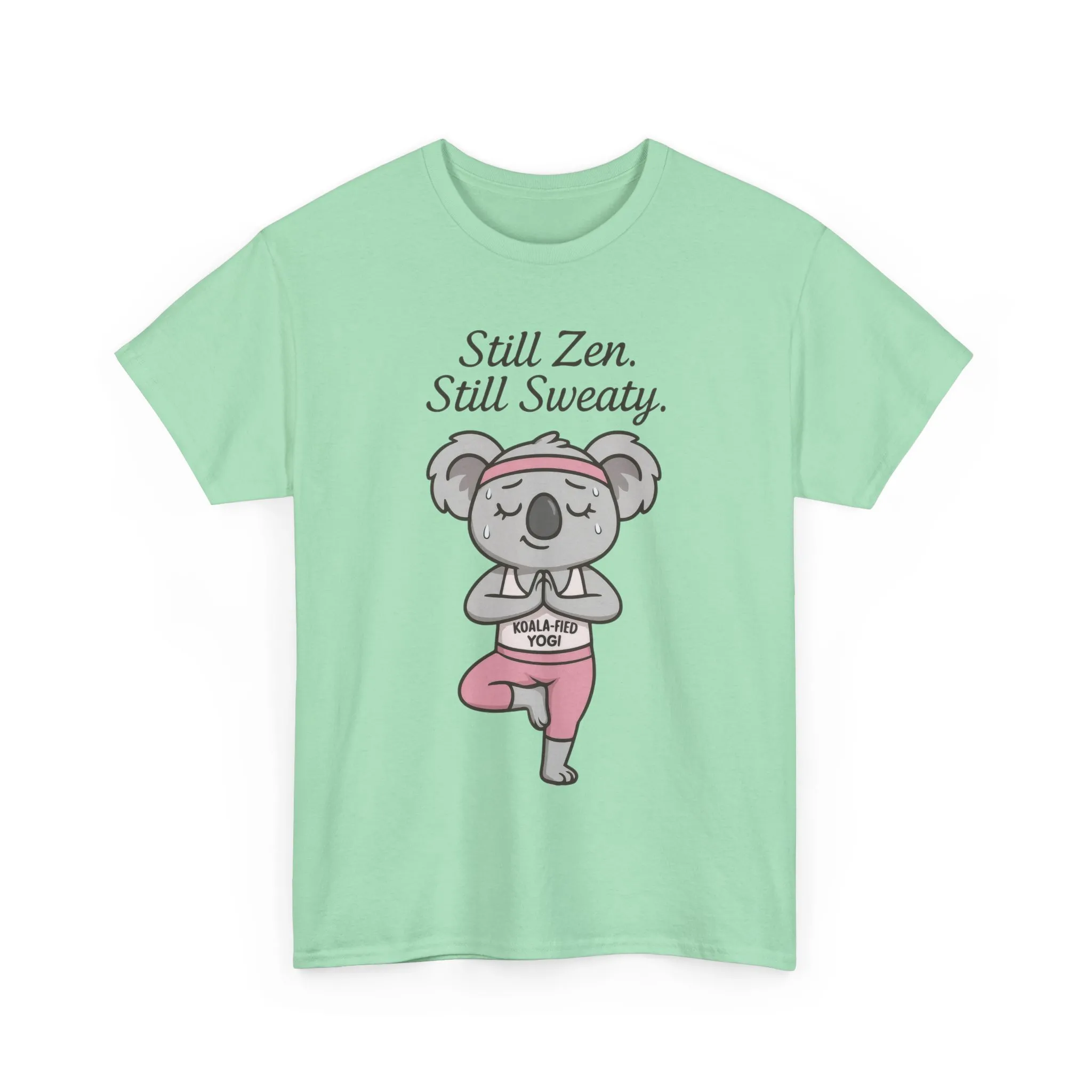 Funny Yoga Shirt for Women, Koala-Fied Yogi Tee, Still Zen Still Sweaty Workout Gift, Cute Animal Fitness T-Shirt, Zen Koala Yoga Tee - Image 16