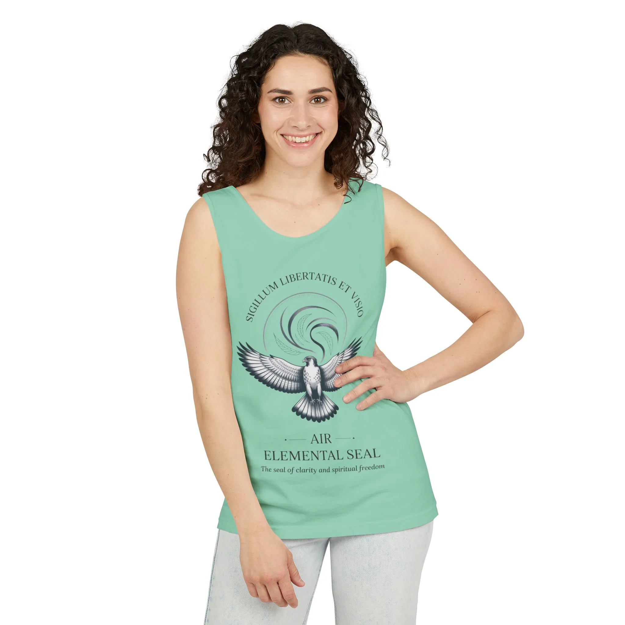 Air Elemental Seal Tank Top, Clarity & Spiritual Freedom Symbol Tee, Unisex Elemental Shirt, Vision Totem Gift, Spiritual Gift - Image 14