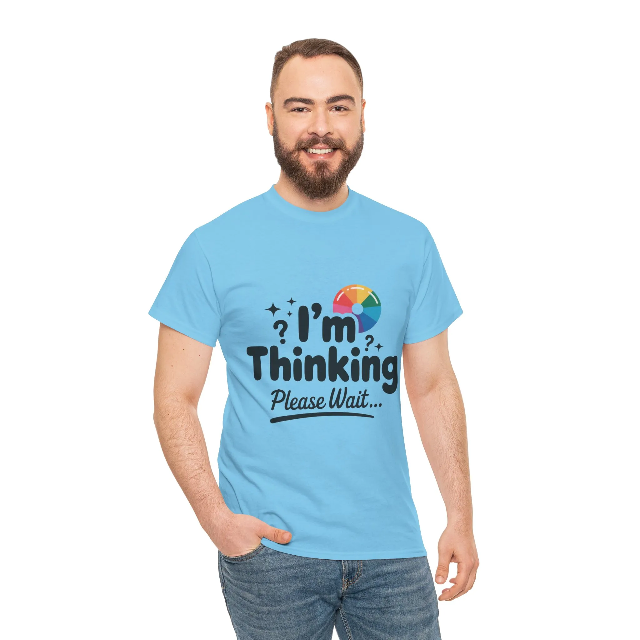 Funny - Im Thinking Please Wait - Mens T-Shirt, Cute Geeky Gift for Introverts, Programmers, Designers, Fun Humor Shirt, Gift for Adults - Image 23