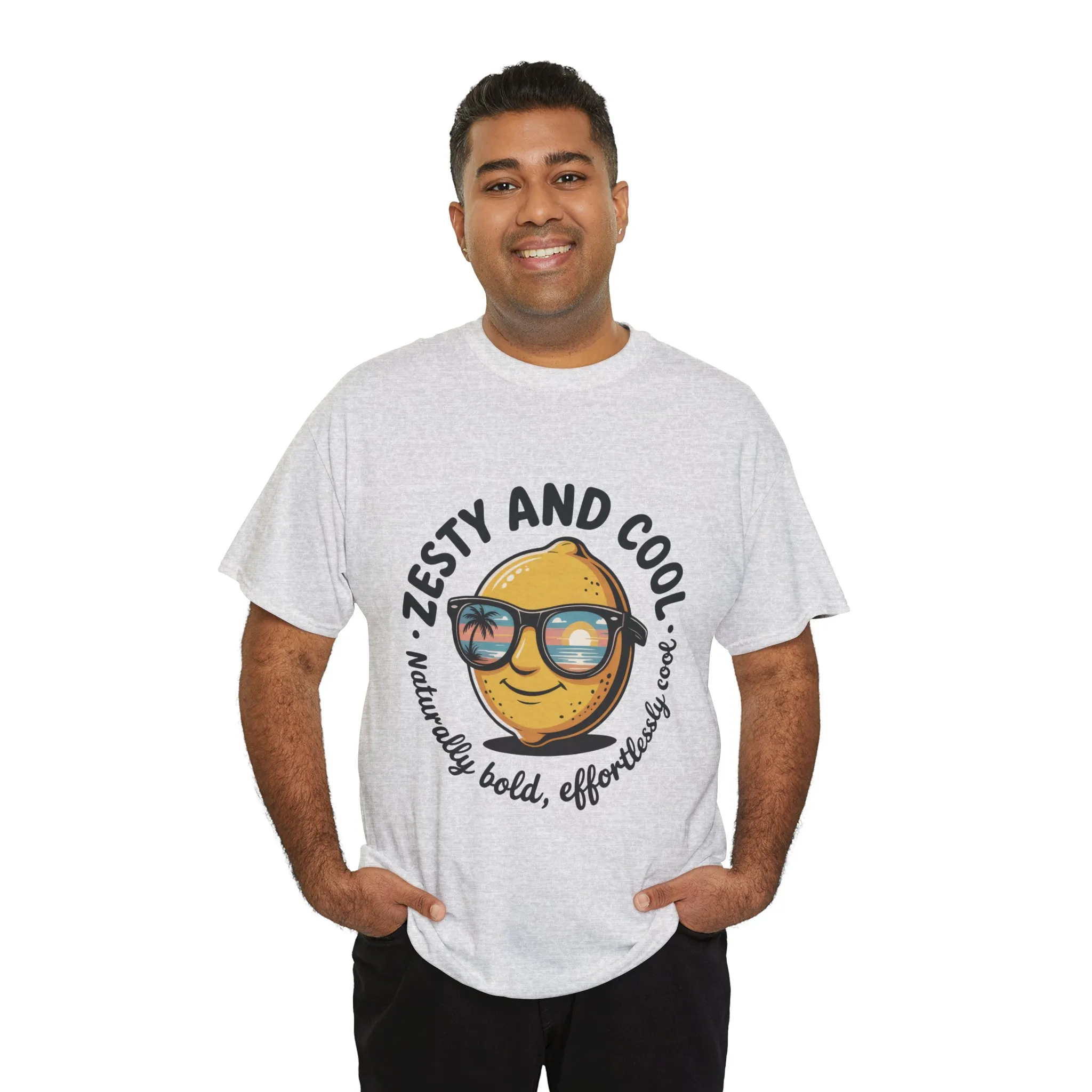 Zesty and Cool Mens Tee, Stylish Casual Shirt, Summer Outing Apparel, Fun Gift for Friends, Lemon Graphic T-Shirt, Birthday Present Idea - Image 6