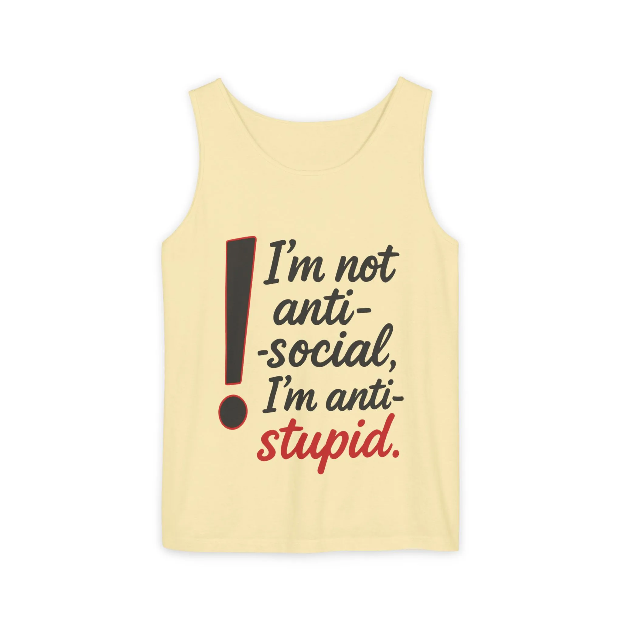Snarky Anti-Social Mens Tank Top, Funny Summer Apparel, Mens Gift, Beachwear, Humorous Mens Tee, Graphic Tee for Introverts & Thinkers - Image 5