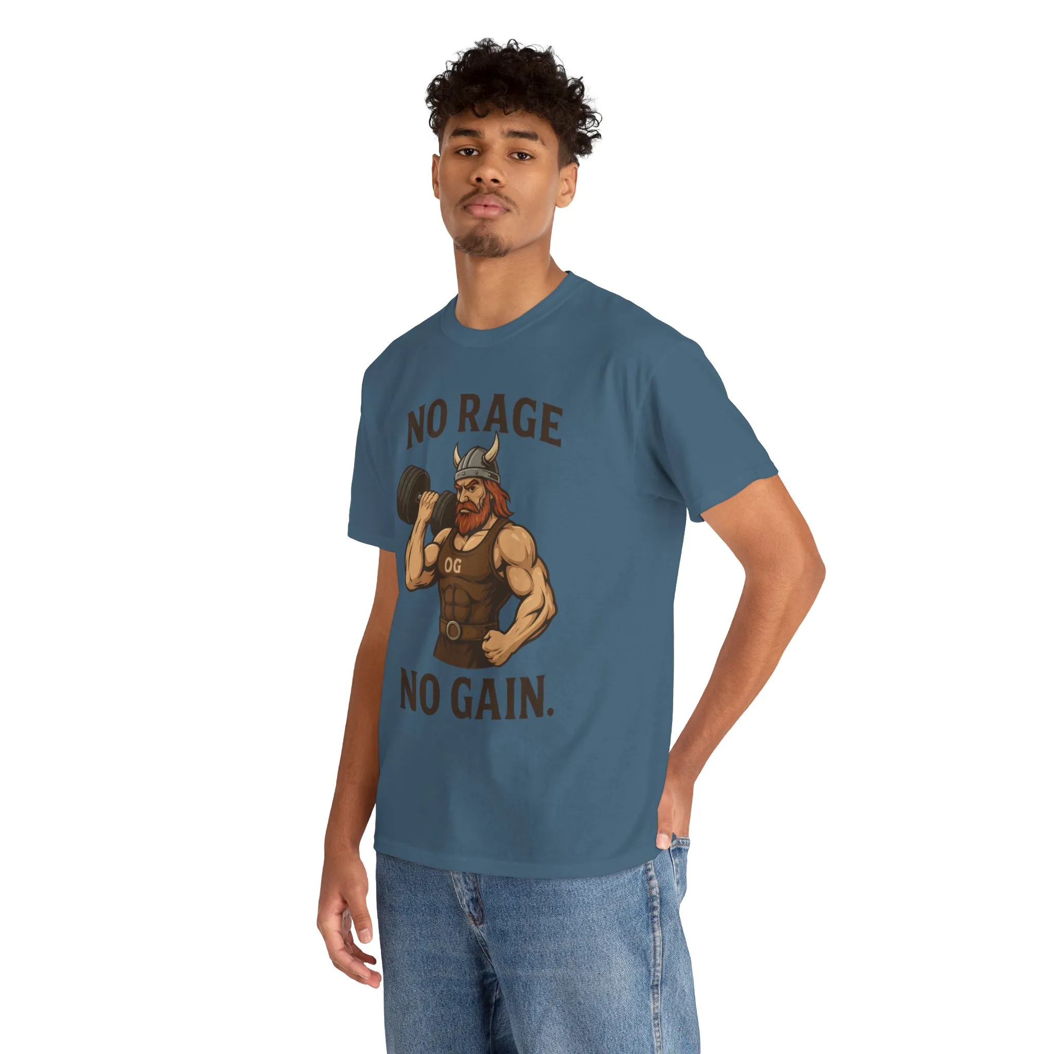 No Rage No Gain Viking Gym Shirt, Funny Muscle Workout Tee, Barbarian Fitness T-Shirt for Men, Powerlifting Humor Shirt, Viking Lifting Gift - Image 24