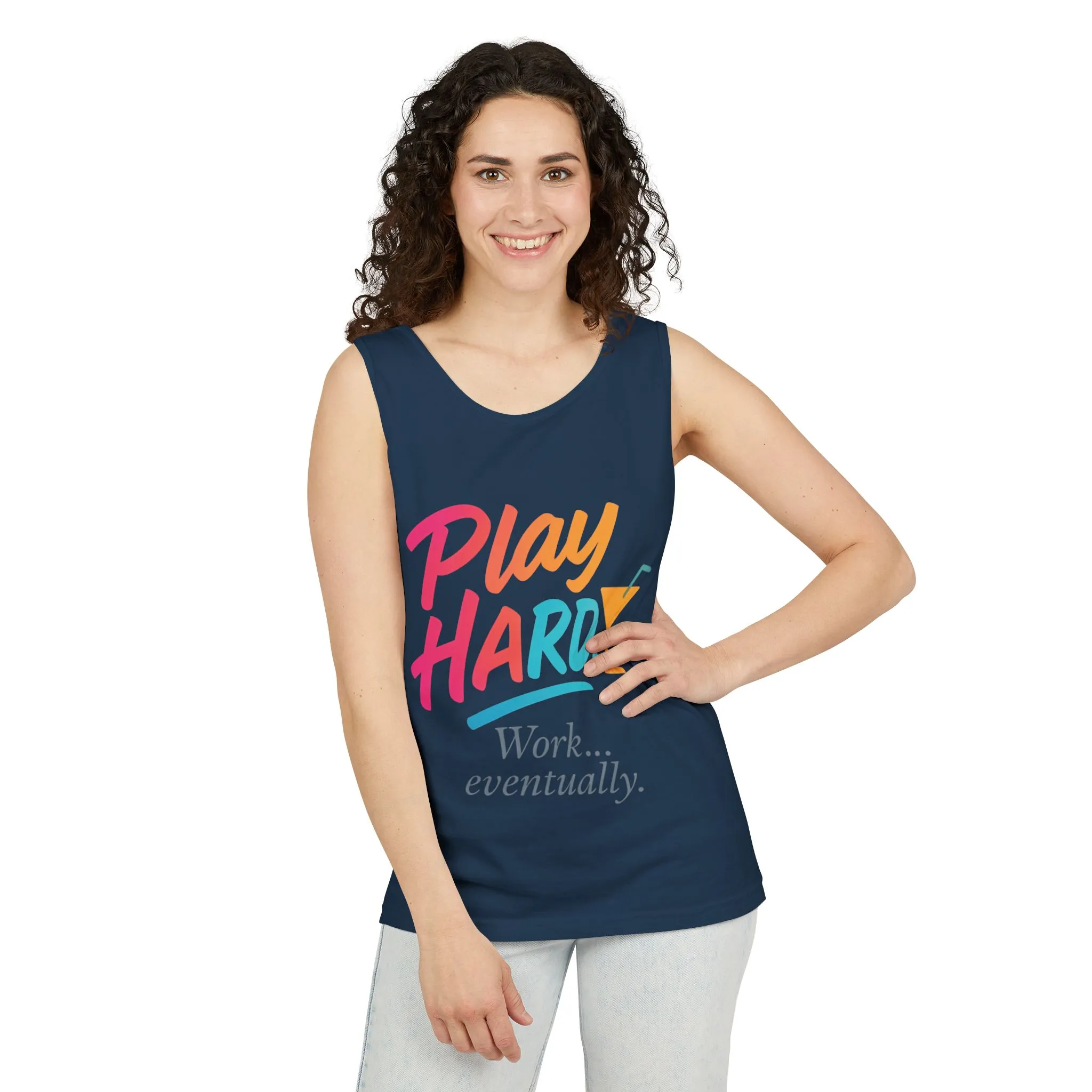 Play Hard Work Eventually Tank Top - Casual Summer Apparel, Womens Beachwear, Resort Wear, Gift for Friends, Vacation Essential - Image 14