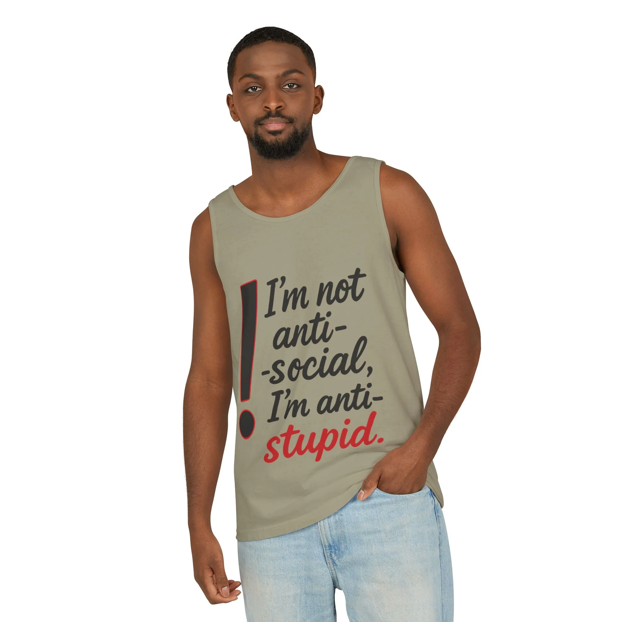 Anti-Social Womens Tank Top, Funny Graphic Summer Apparel, Beachwear, Humorous Womens Tee, Graphic Tee for Introverts & Thinkers - Image 32