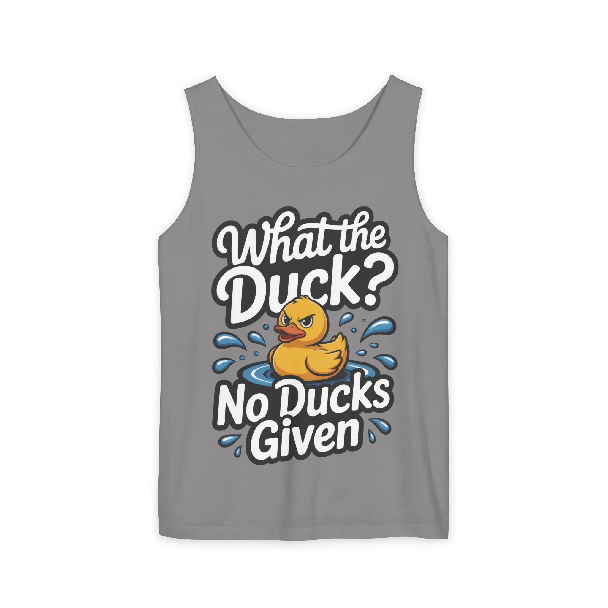 Funny Duck Tank Top for Summer - No Ducks Given Tee - What The Duck Mens T-Shirt - Sarcastic Rubber Duck Graphic, Humor Gift For Him - Image 4