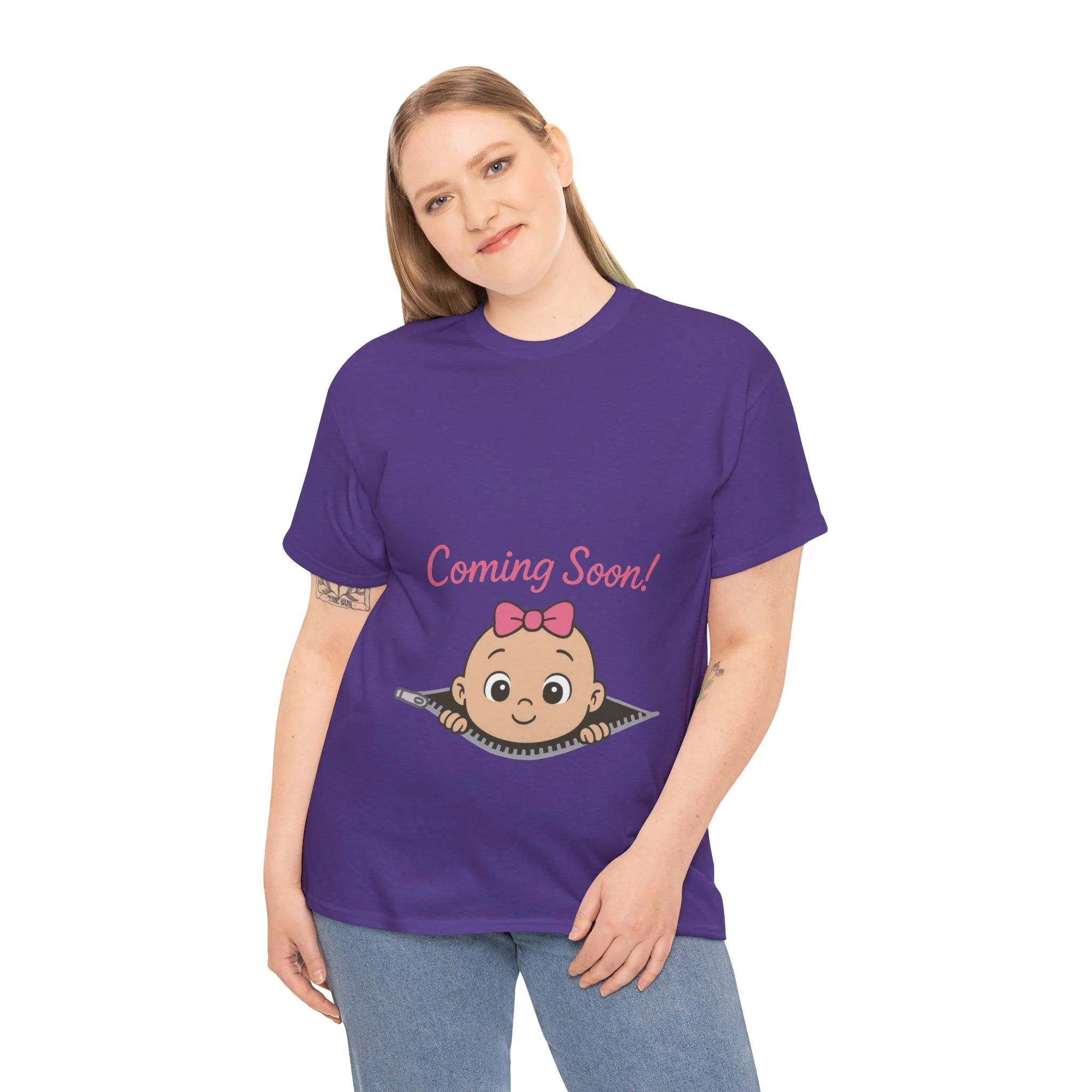 Coming Soon Maternity T-Shirt, Cute Baby Girl Pregnancy Announcement Shirt, Expecting Mom Gift, Gender Reveal Tee, Baby Shower Gift - Image 27