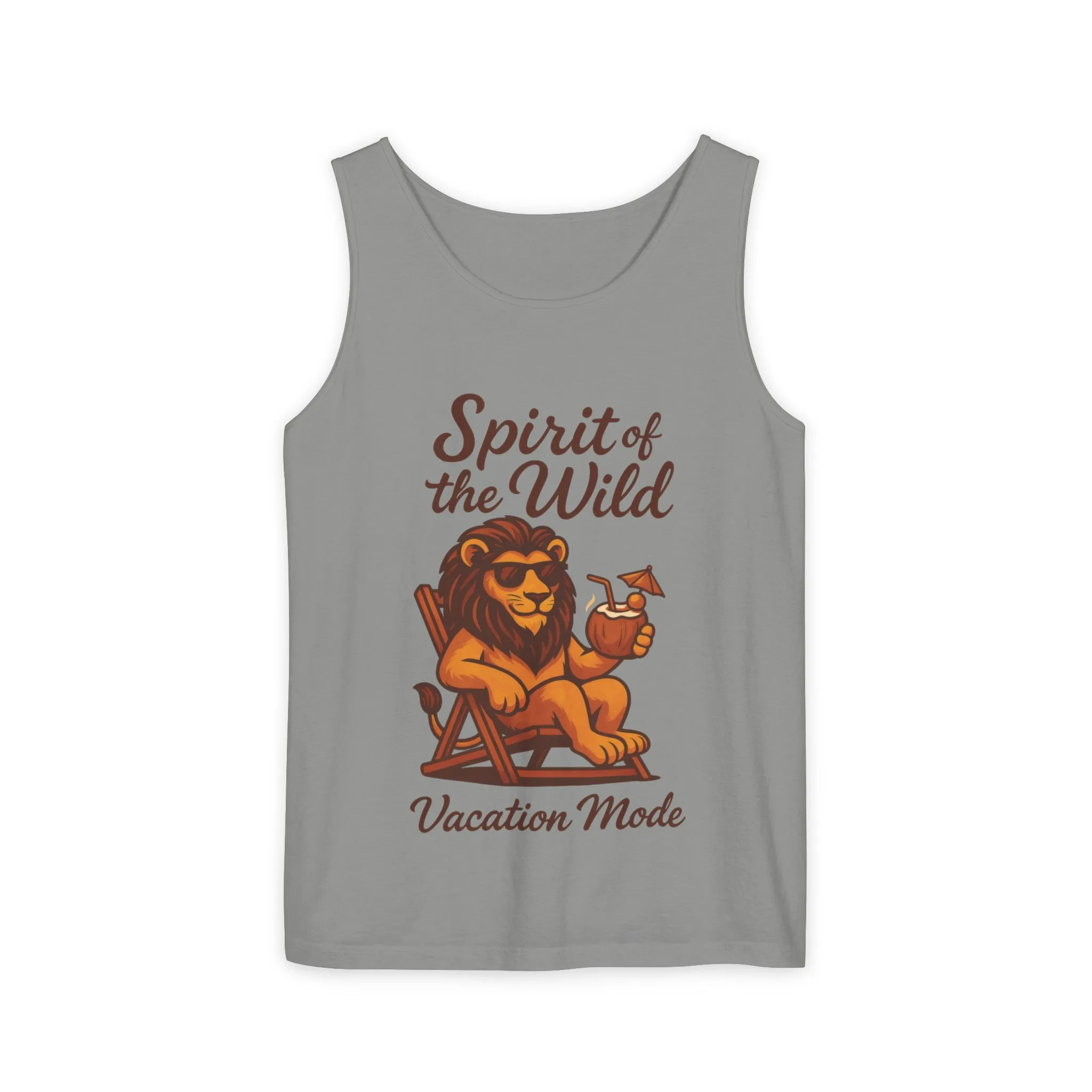 Spirit of the Wild Lion Tank Top - Vacation Mode Funny Summer Sleeveless Shirt for Men, Summer Wear, Graphic Tees, Beach Outfit - Image 15