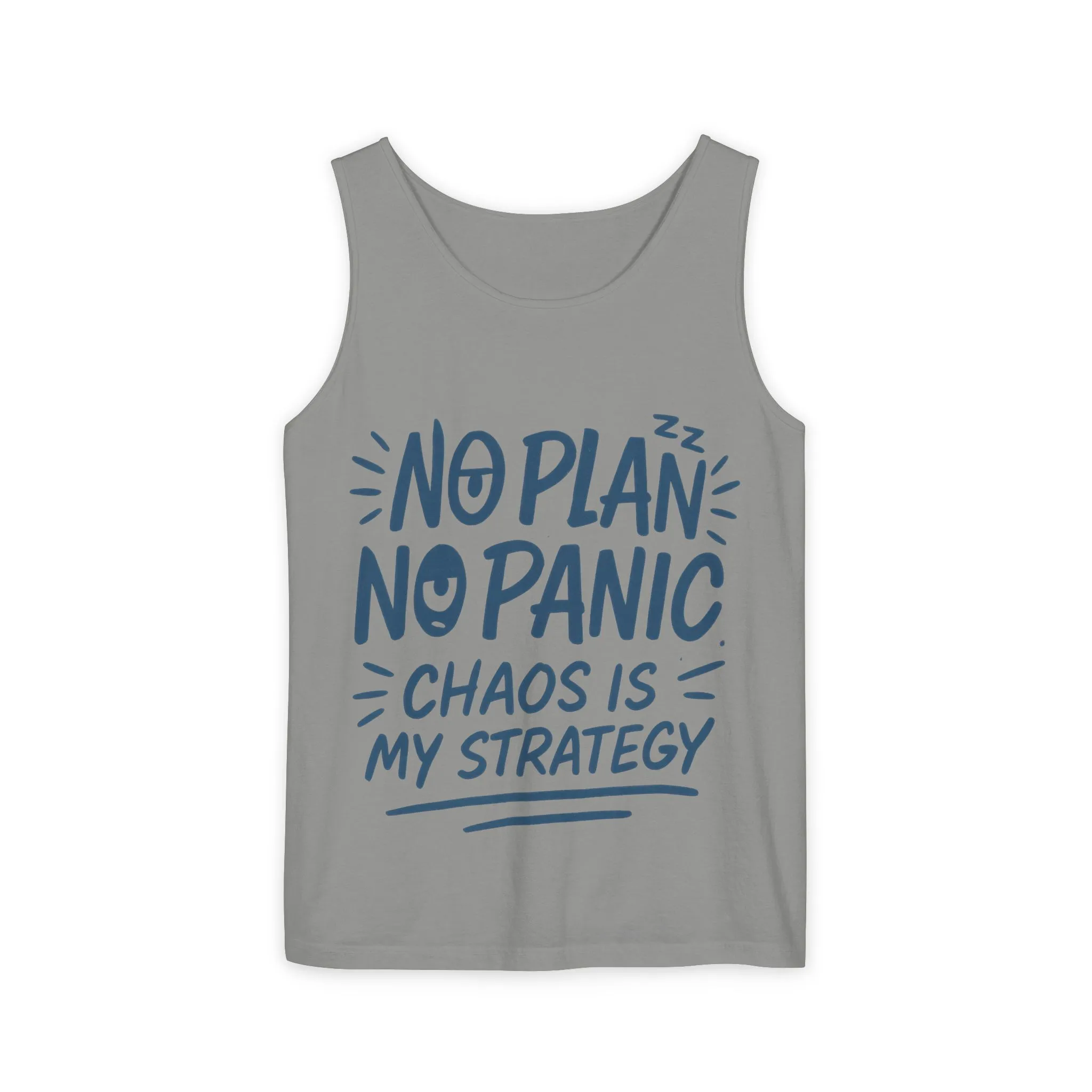 Funny Women's Tank, Chaos Strategy T-Shirt, No Plan No Panic Quote Shirt, Cute Tee for Women, Humorous Gift Idea, Casual Relaxed Fit Top - Image 11