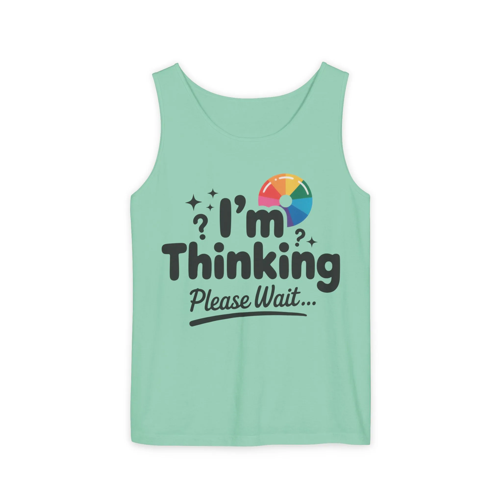 Funny - Im Thinking Please Wait - Mens Tank Top, Cute Geeky Gift for Introverts, Programmers, Designers, Fun Humor Shirt, Gift for Adults - Image 7