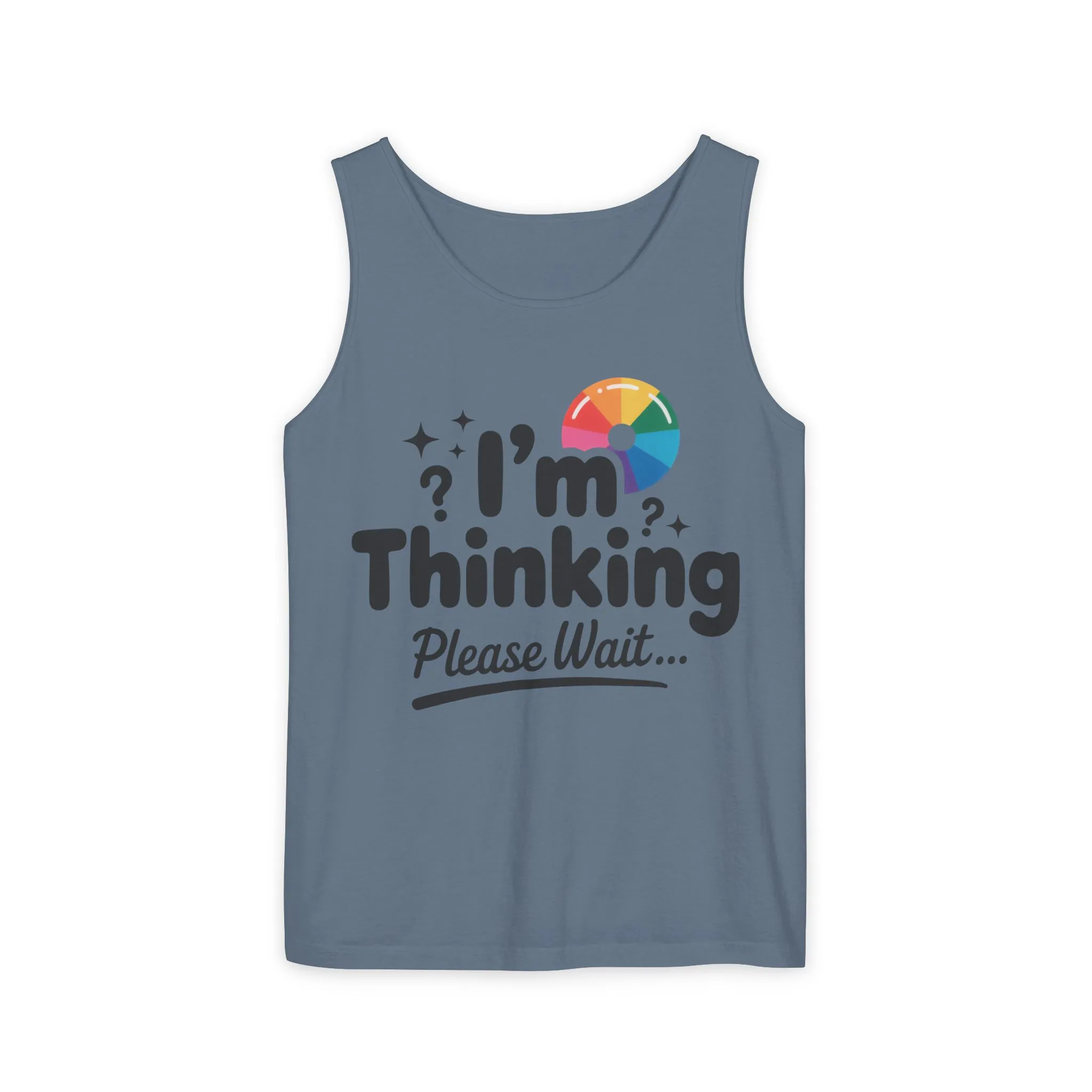Funny - Im Thinking Please Wait - Mens Tank Top, Cute Geeky Gift for Introverts, Programmers, Designers, Fun Humor Shirt, Gift for Adults - Image 15
