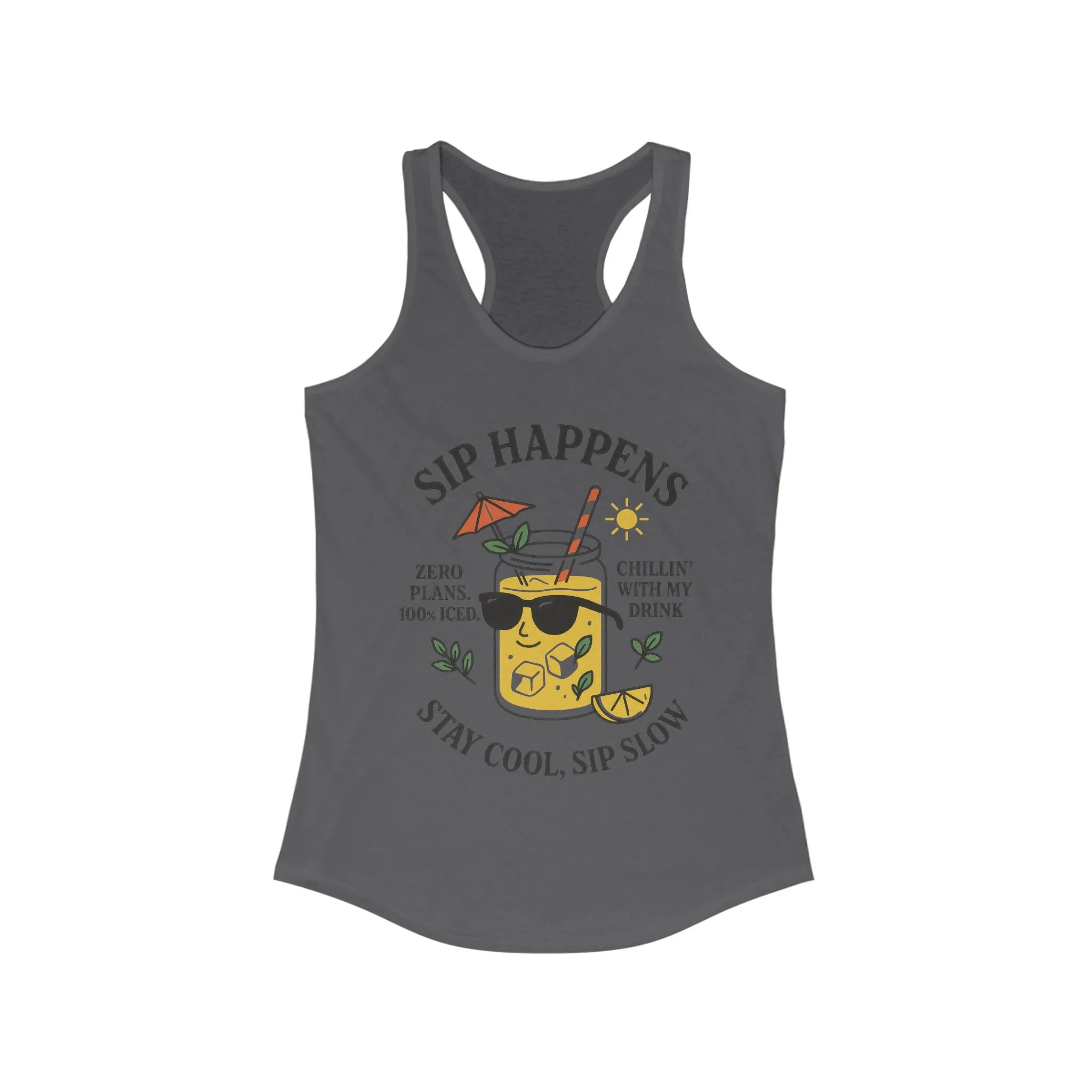 Sip Happens Womens Tank , Funny Summer Drink Graphic Tee, Stay Cool Sip Slow Lemonade Shirt, , Beach Wear, BBQ Parties, Poolside Fun - Image 15