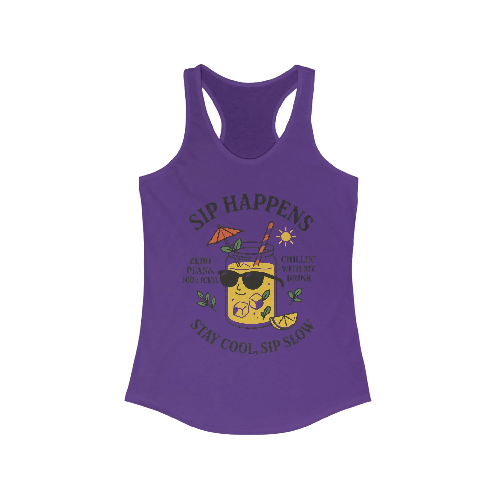 Sip Happens Womens Tank , Funny Summer Drink Graphic Tee, Stay Cool Sip Slow Lemonade Shirt, , Beach Wear, BBQ Parties, Poolside Fun - Image 17