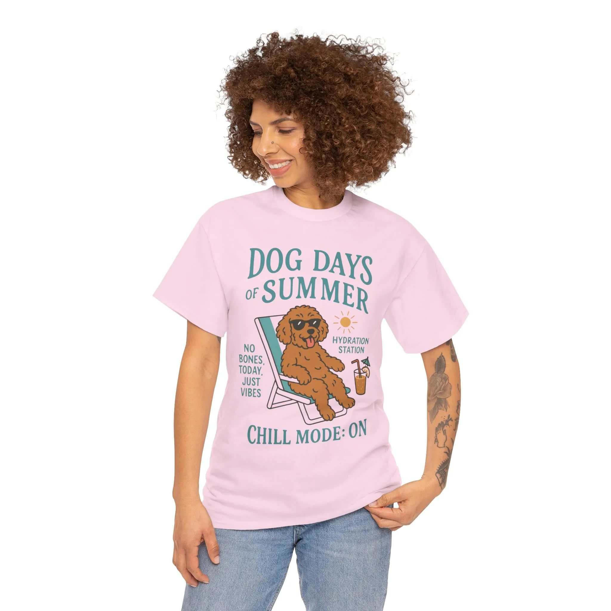 Dog Days of Summer Shirt, Funny Cute Dog Graphic Womens T-Shirt, Chill Mode ON Tee, Summer Puppy Vibes Gift, Dog Lover Gift - Image 29