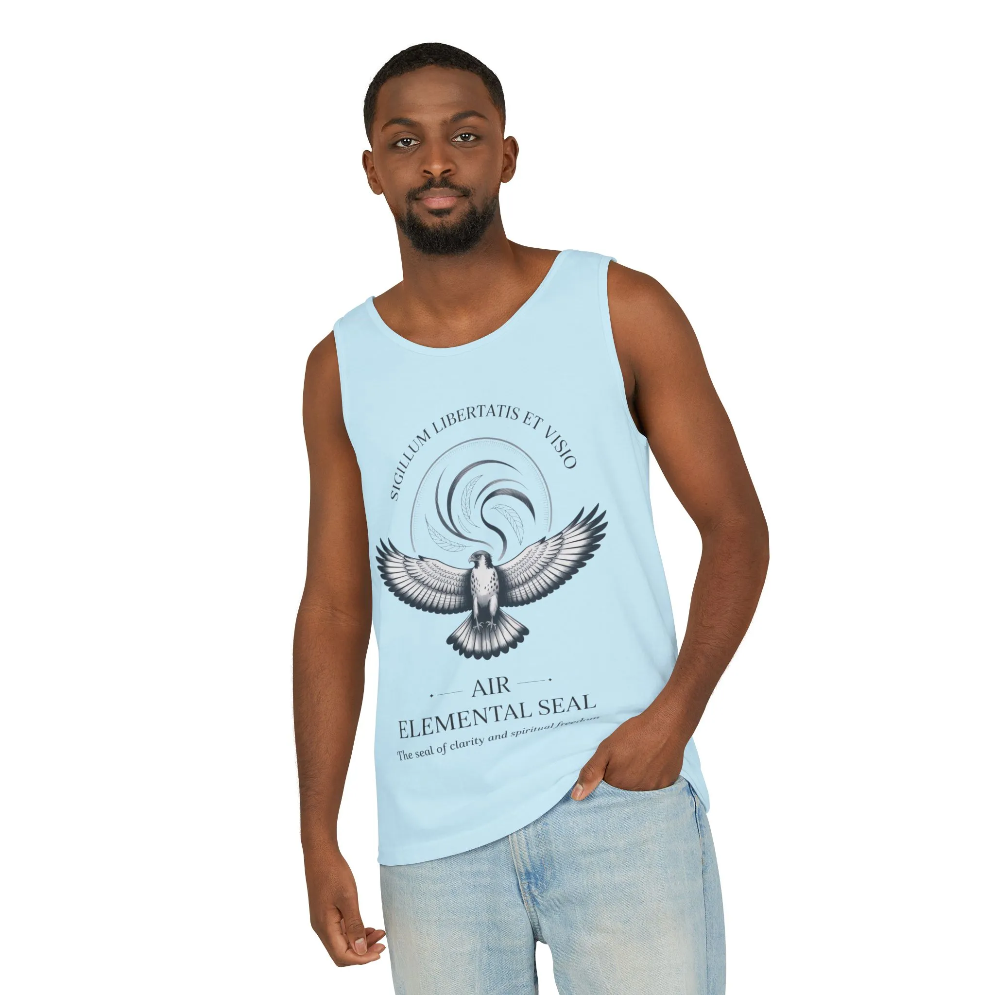 Air Elemental Seal Tank Top, Clarity & Spiritual Freedom Symbol Tee, Unisex Elemental Shirt, Vision Totem Gift, Spiritual Gift - Image 3