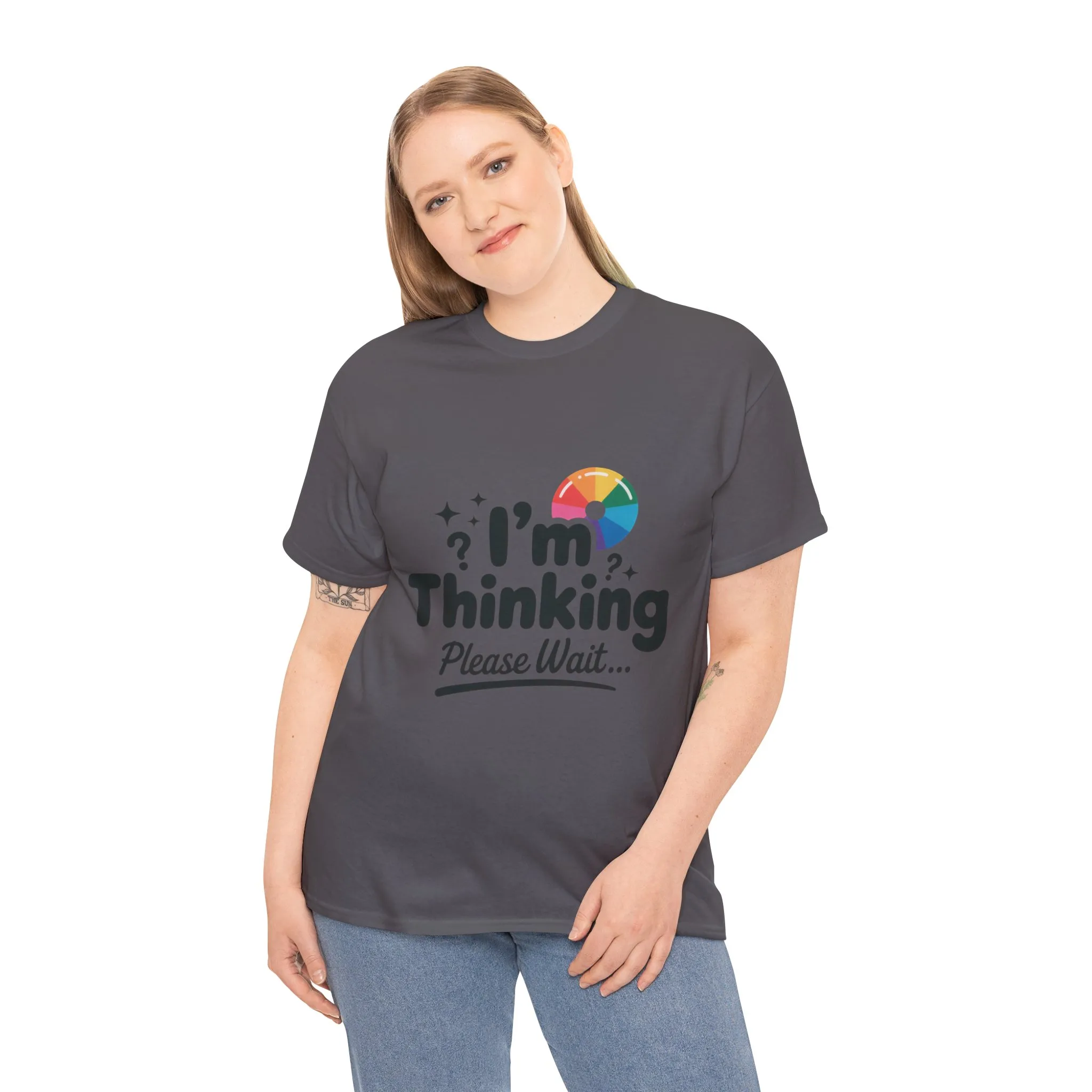 Funny - Im Thinking Please Wait - T-Shirt for Women, Cute Geeky Gift for Introverts, Programmers, Designers, Fun Humor Shirt - Image 33